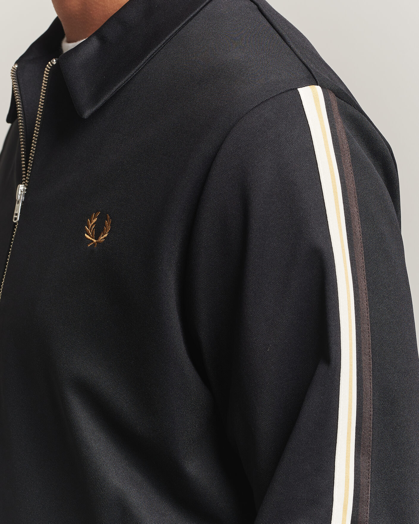 Herren | Pullover | Fred Perry | Tipped Taped Track Jacket Black