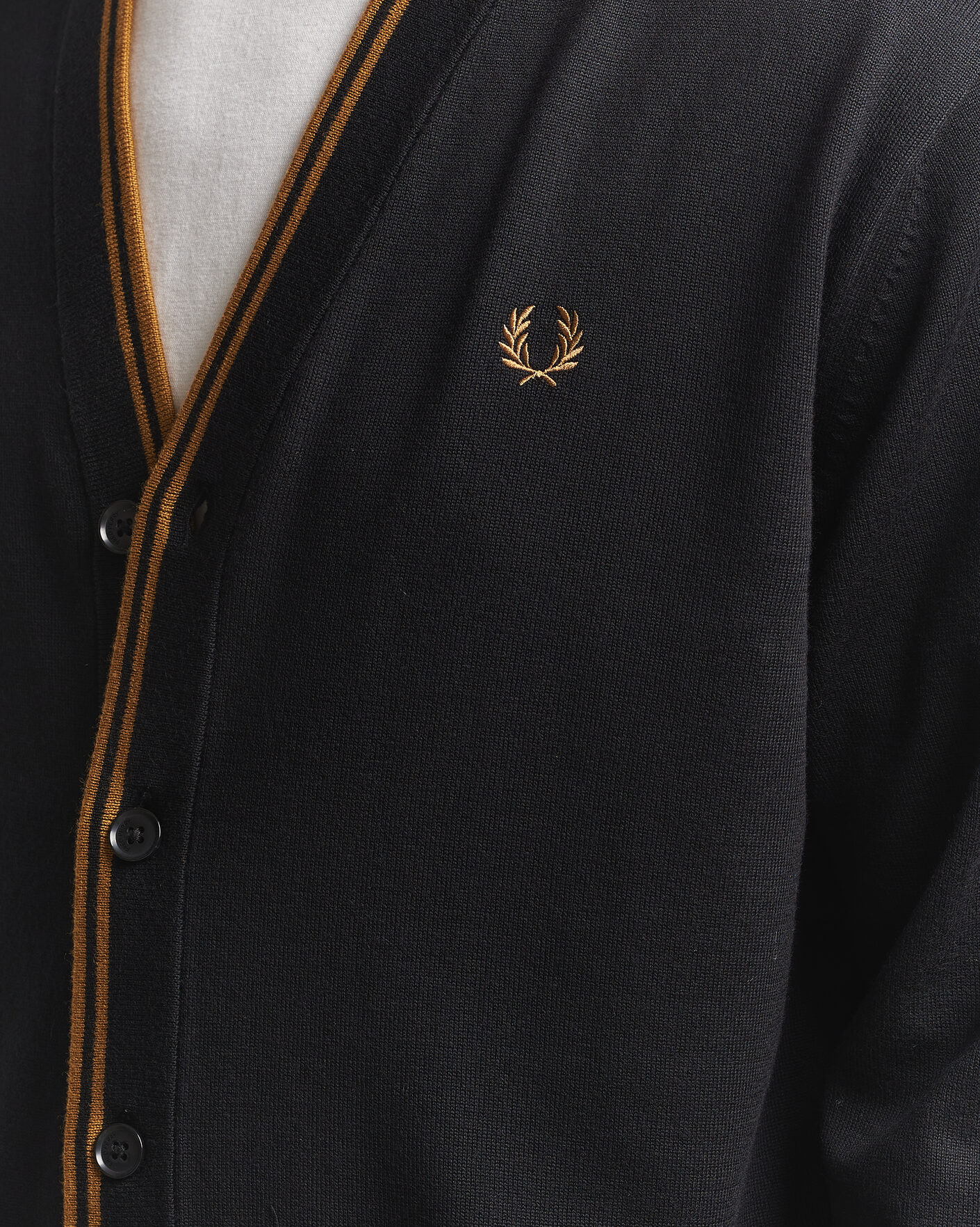 Herren | Pullover | Fred Perry | Classic Knitted Cardigan Black