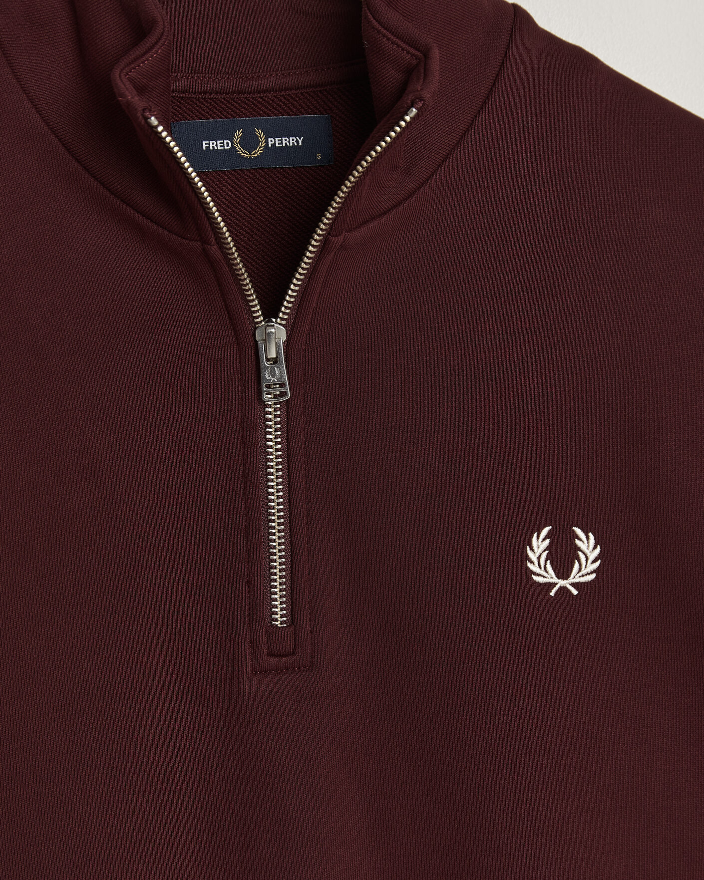 Herren | Pullover | Fred Perry | Half Zip Sweatshirt Oxblood