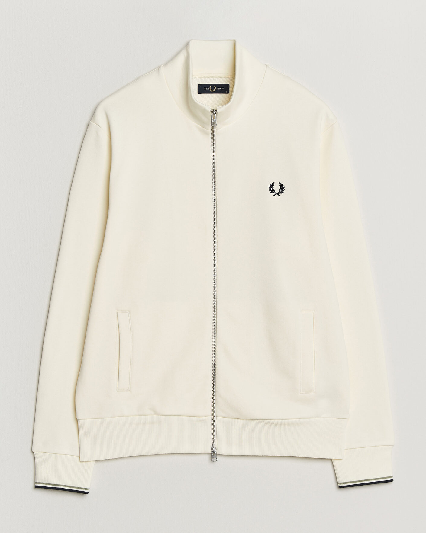 Herren | Pullover | Fred Perry | Full Zip Sweatshirt Ecru