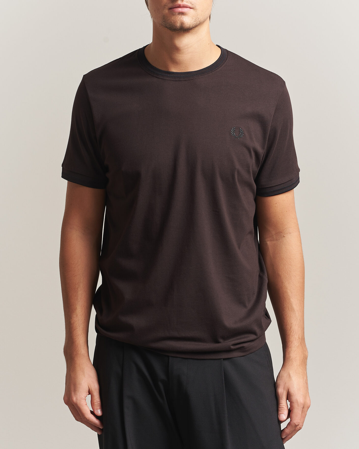 Herren | T-Shirts | Fred Perry | Twin Tipped T-Shirt Rich Brown