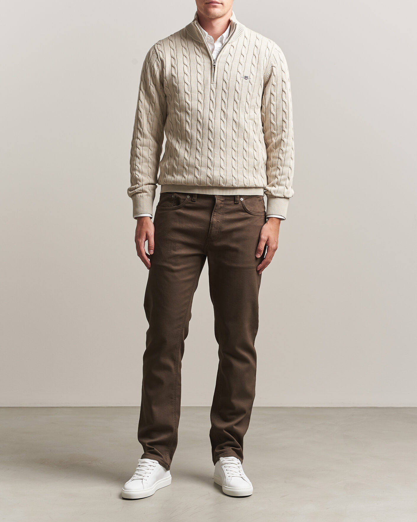 Herren | Hosen | Gant | Regular Fit Soft Twill 5-Pocket Pants Shadow Brown