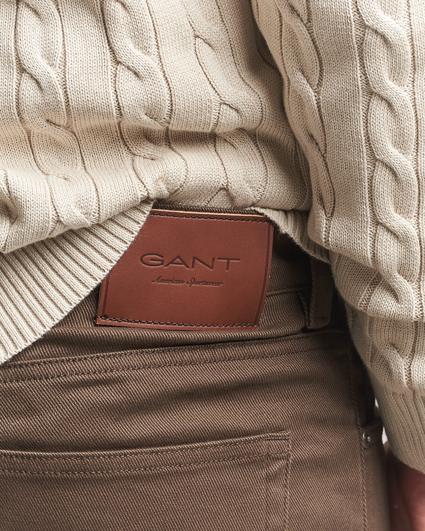 Herren | Hosen | Gant | Regular Fit Soft Twill 5-Pocket Pants Shadow Brown