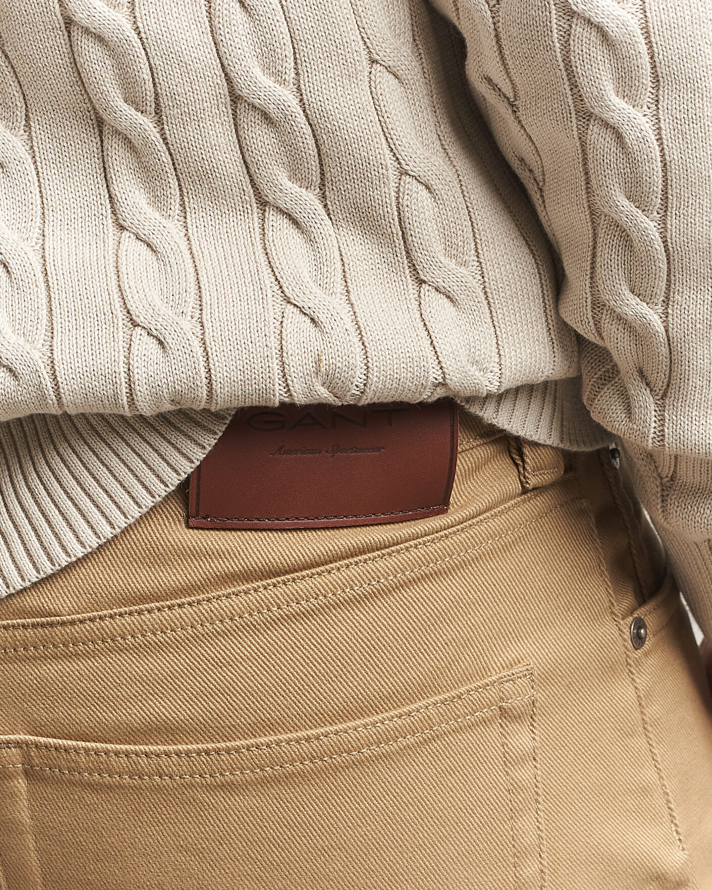 Herren | Hosen | Gant | Regular Fit Soft Twill 5-Pocket Pants Light Taupe