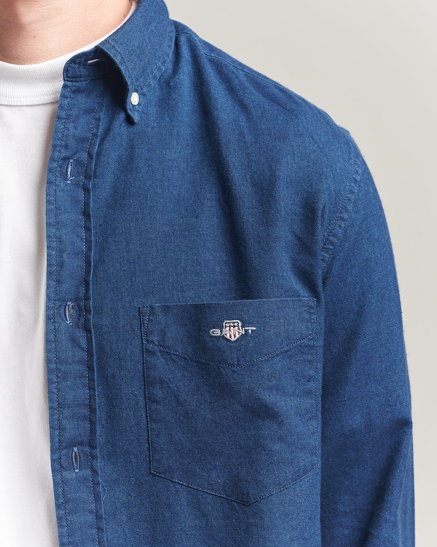 Herren | Hemden | Gant | Regular Fit Indigo Oxford Shirt Dark Blue