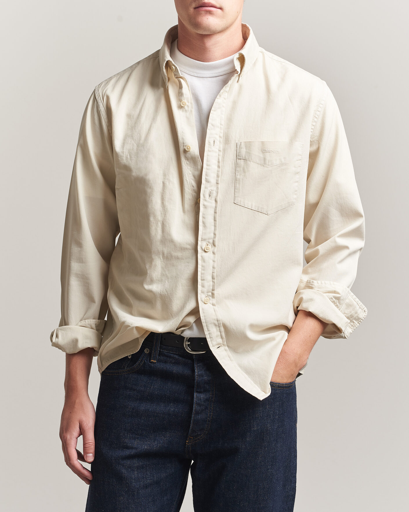 Herren | Hemden | Gant | Regular Fit Garment Dyed Twill Shirt Sand
