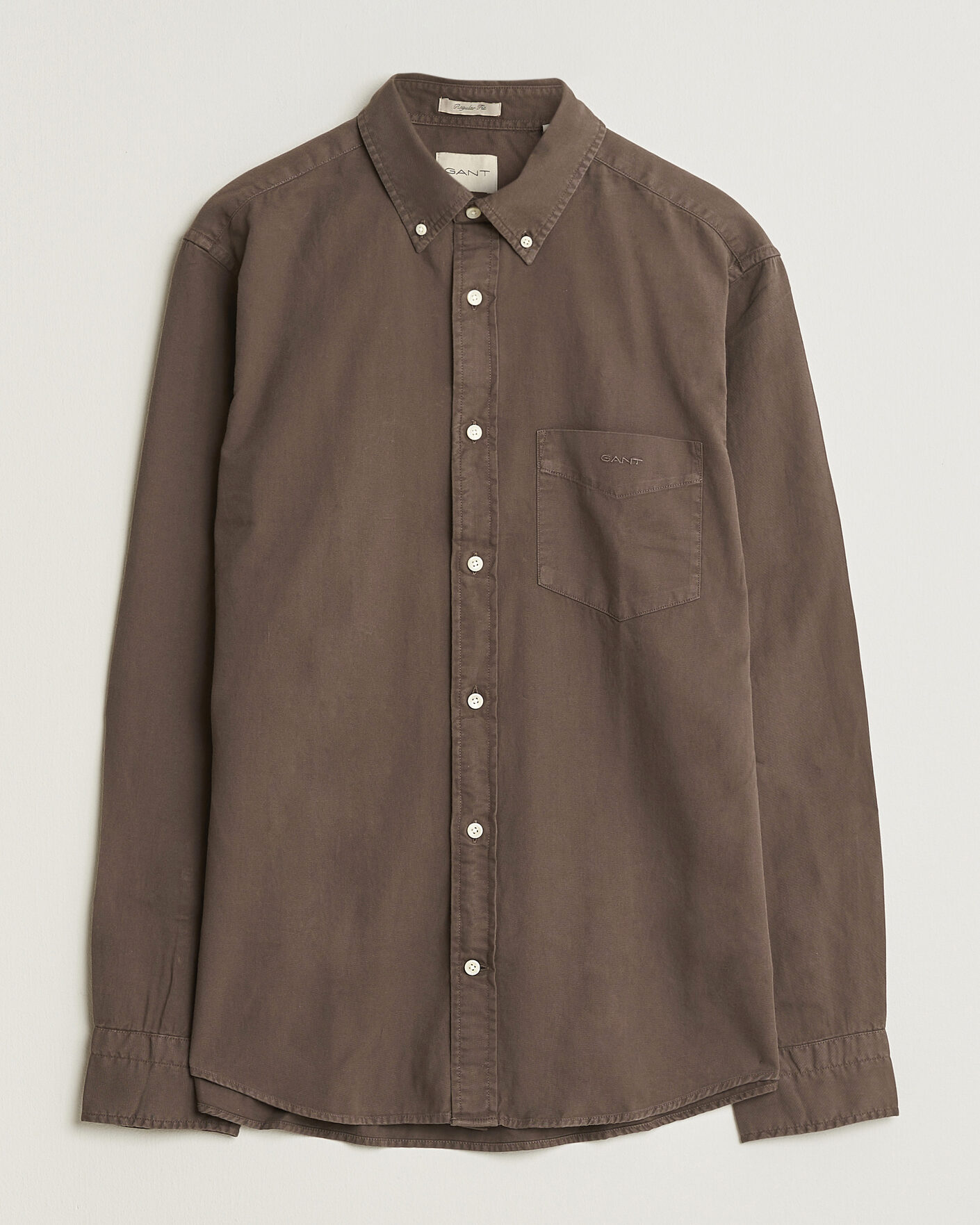 Herren | Hemden | Gant | Regular Fit Garment Dyed Twill Shirt Shadow Brown