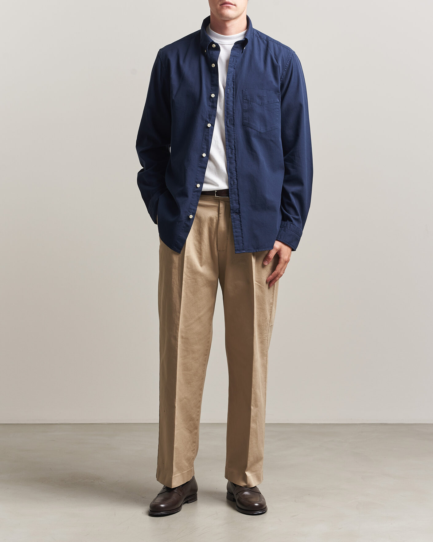 Herren | Hemden | Gant | Regular Fit Garment Dyed Twill Shirt Evening Blue