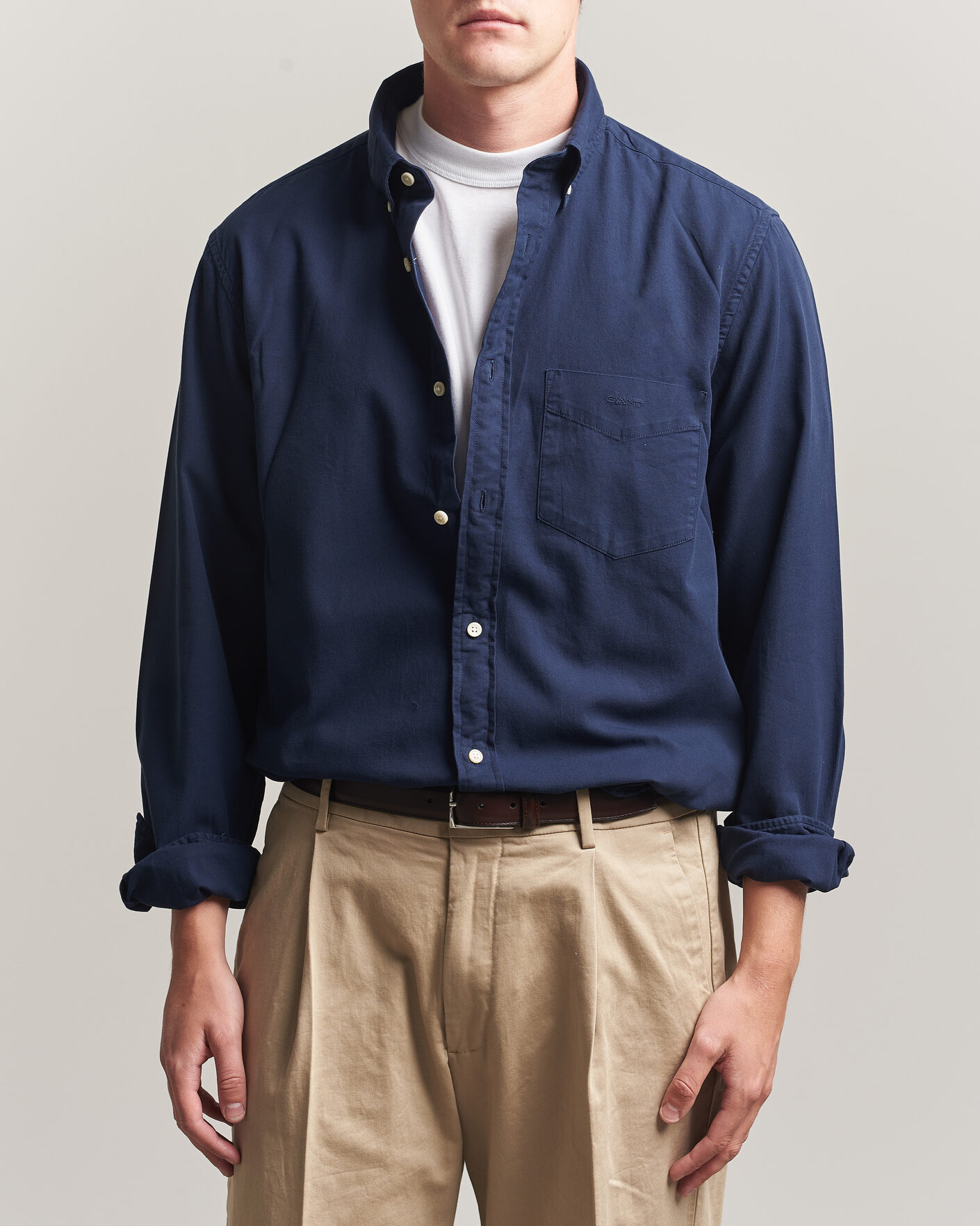 Herren | Hemden | Gant | Regular Fit Garment Dyed Twill Shirt Evening Blue
