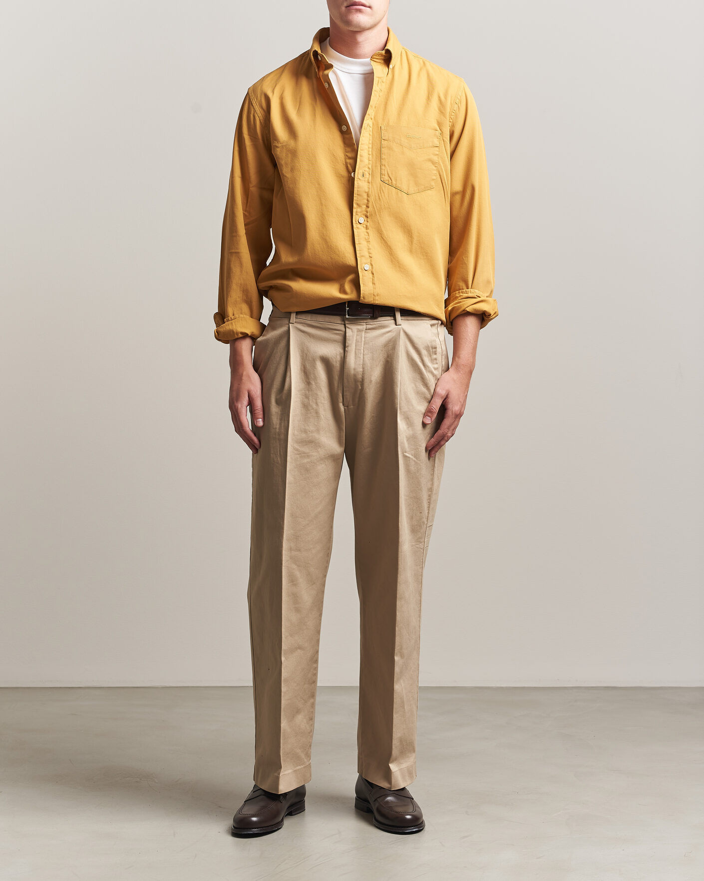 Herren | Hemden | Gant | Regular Fit Garment Dyed Twill Shirt Turmeric Shine