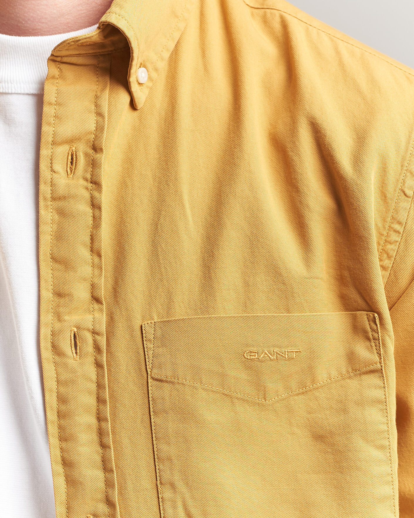 Herren | Hemden | Gant | Regular Fit Garment Dyed Twill Shirt Turmeric Shine