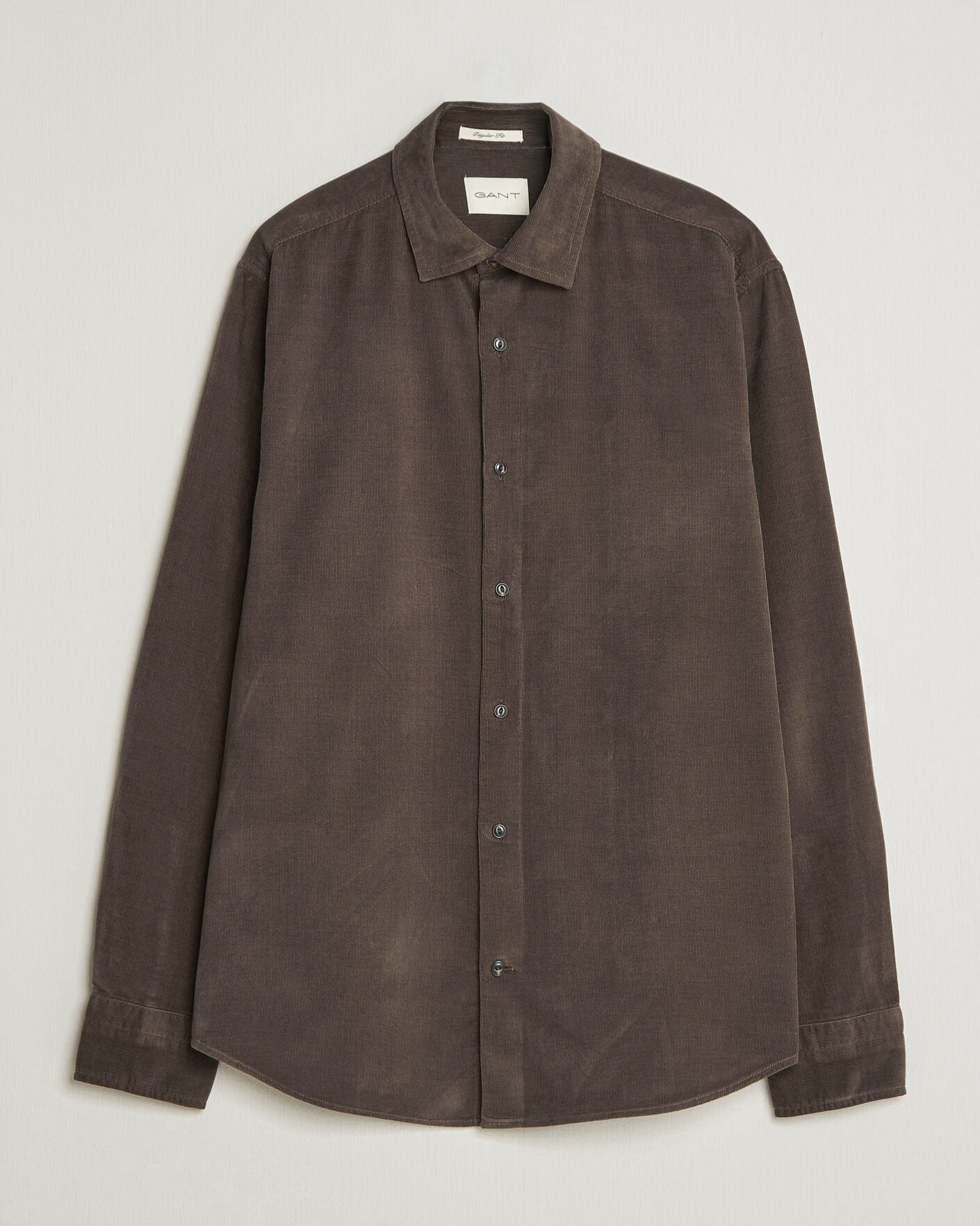 Herren | Hemden | Gant | Regular Fit Baby Cord Shirt Shadow Brown