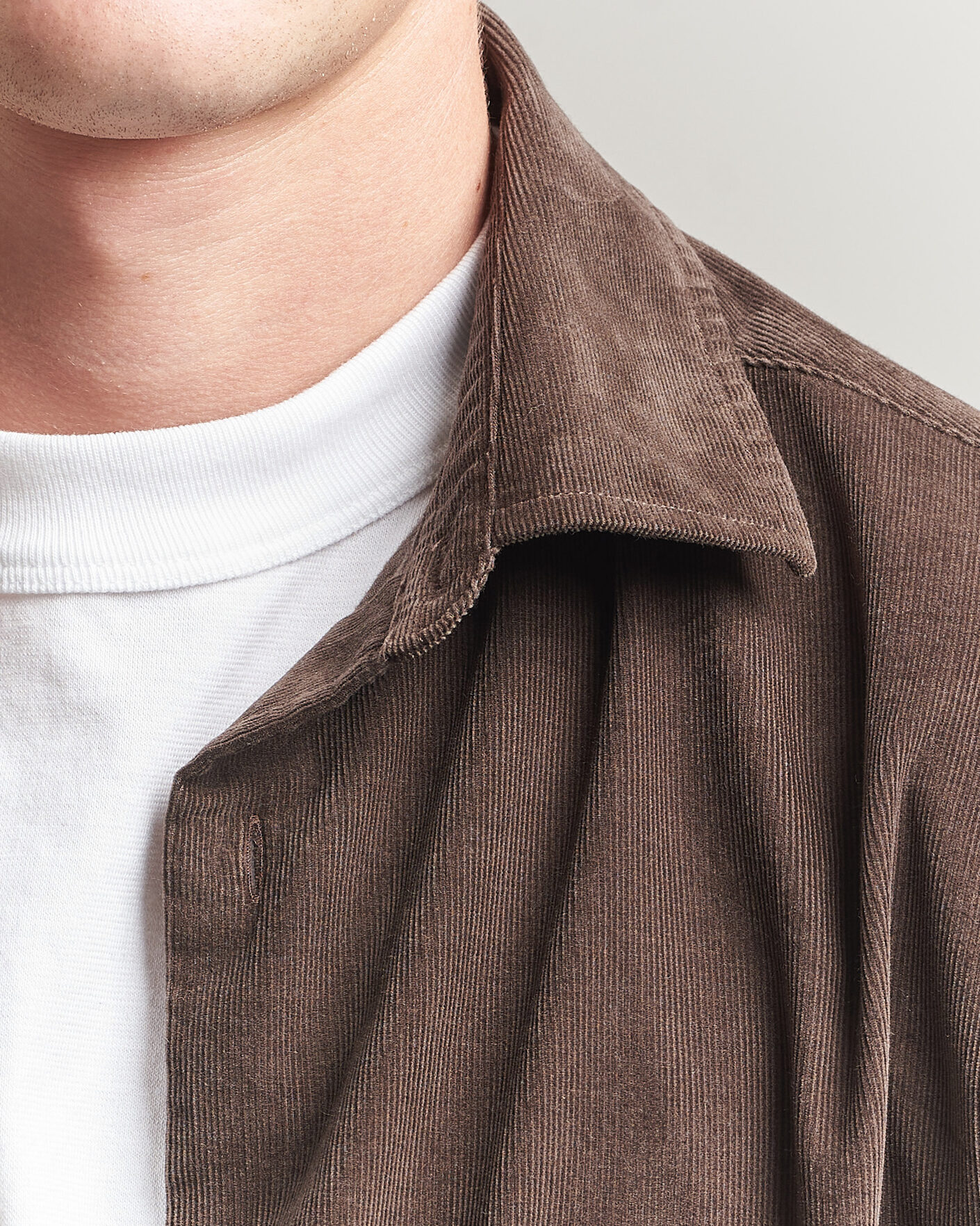 Herren | Hemden | Gant | Regular Fit Baby Cord Shirt Shadow Brown