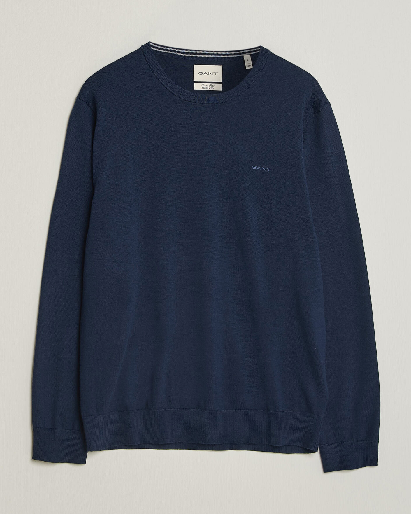 Herren | Pullover | Gant | Extrafine Merino Knitted Crew Neck Marine