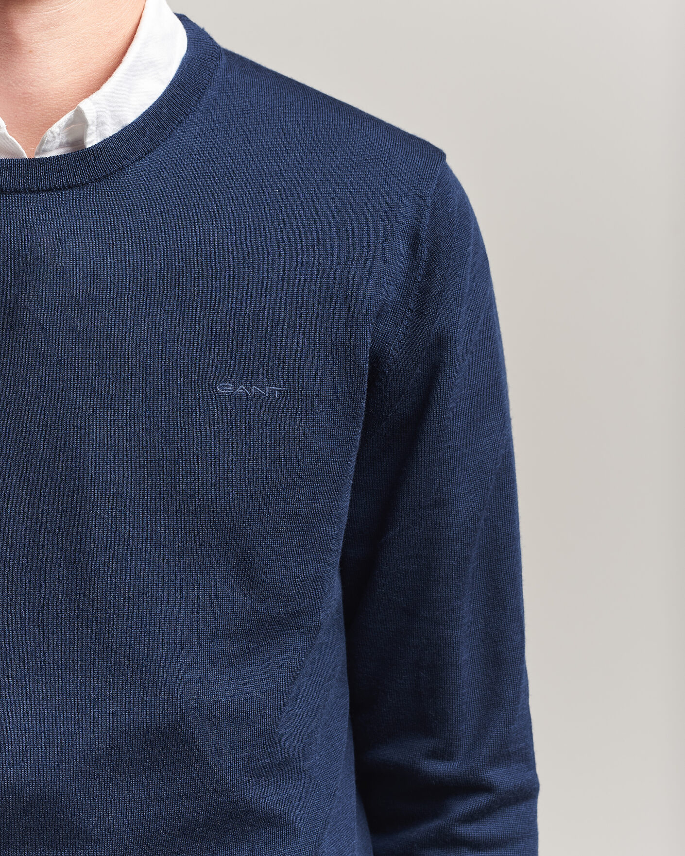 Herren | Pullover | Gant | Extrafine Merino Knitted Crew Neck Marine