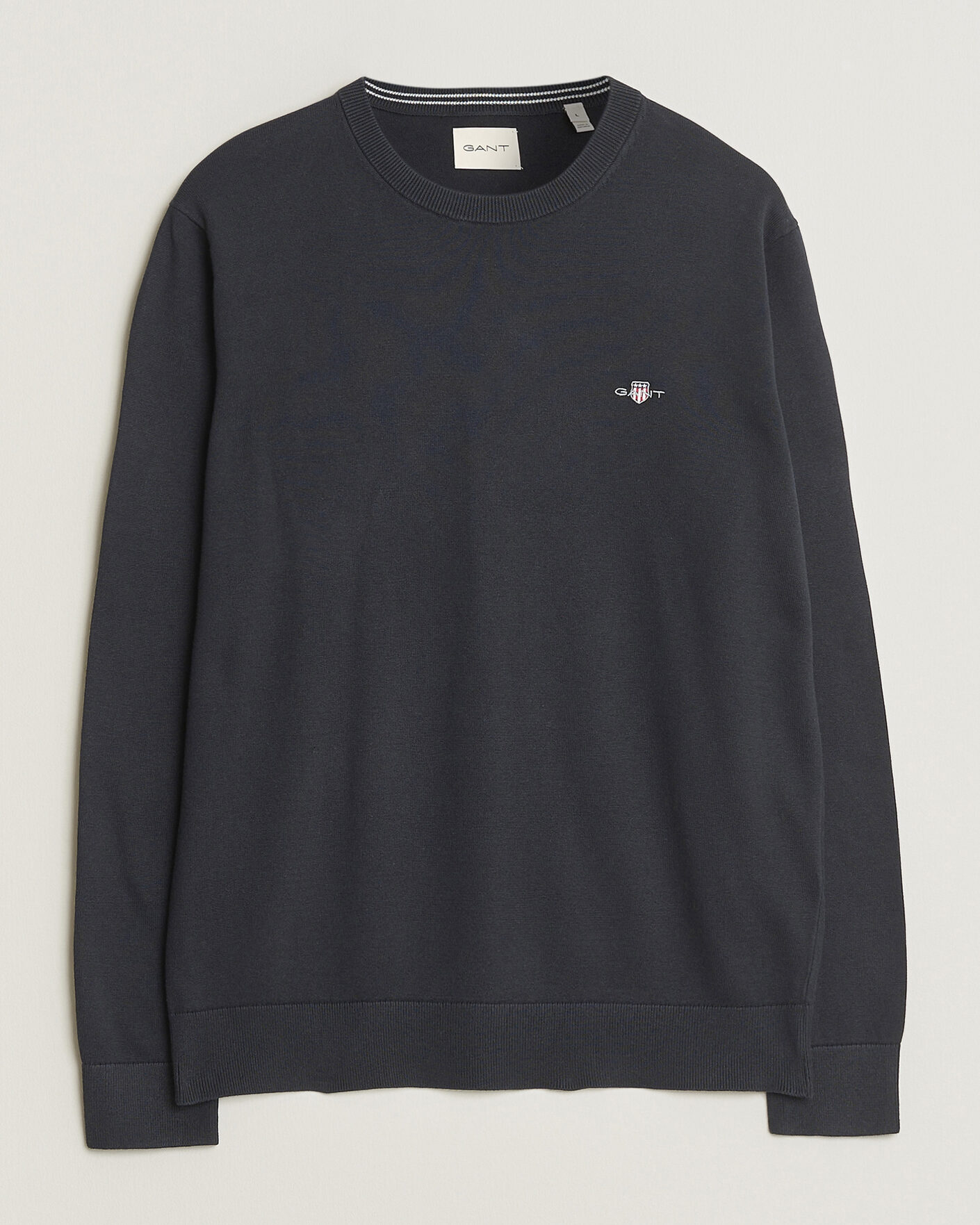 Herren | Pullover | Gant | Classic Cotton Crew Neck Black