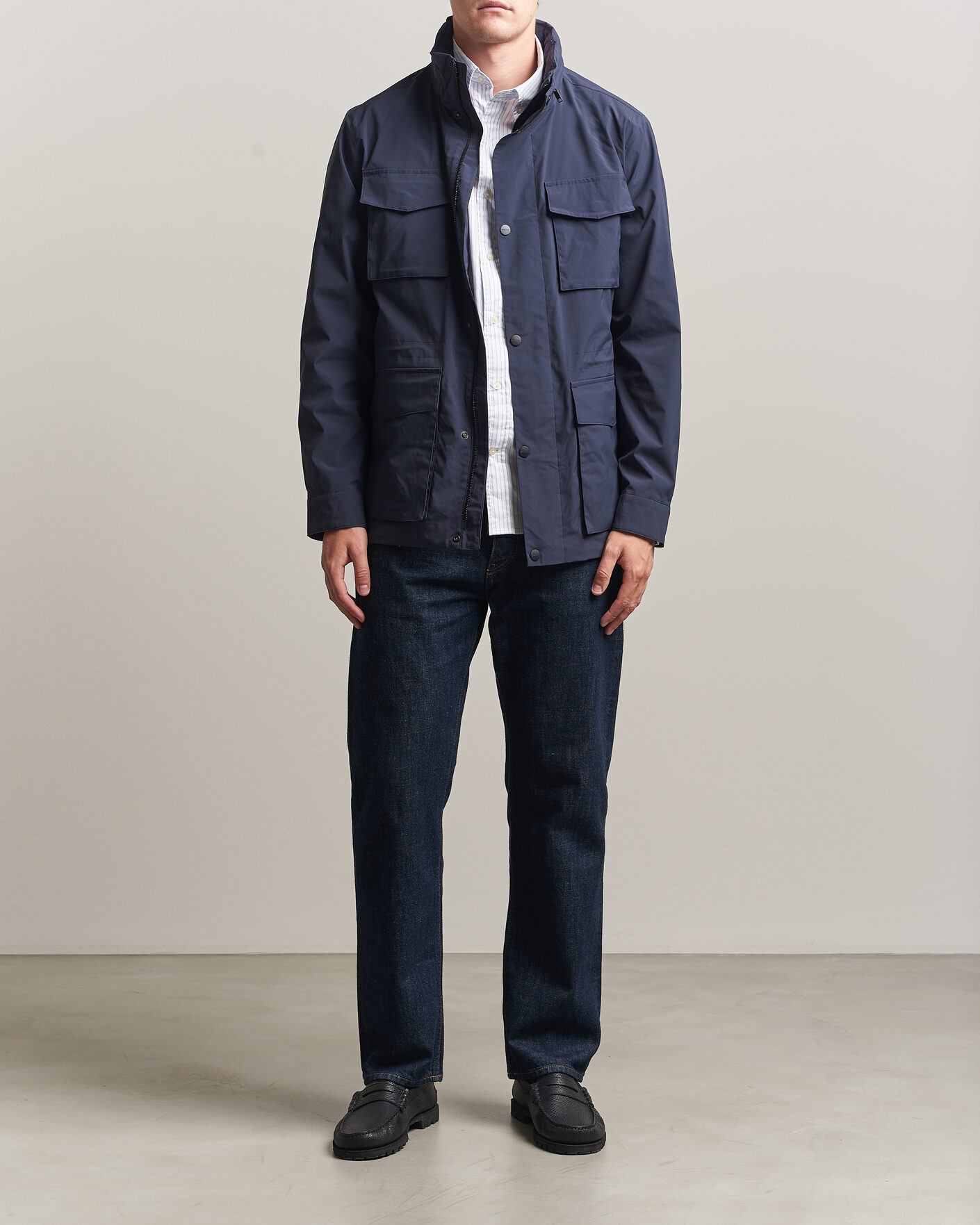 Herren | Jacken | Gant | Lightweight 4-Pocket Field Jacket Evening Blue