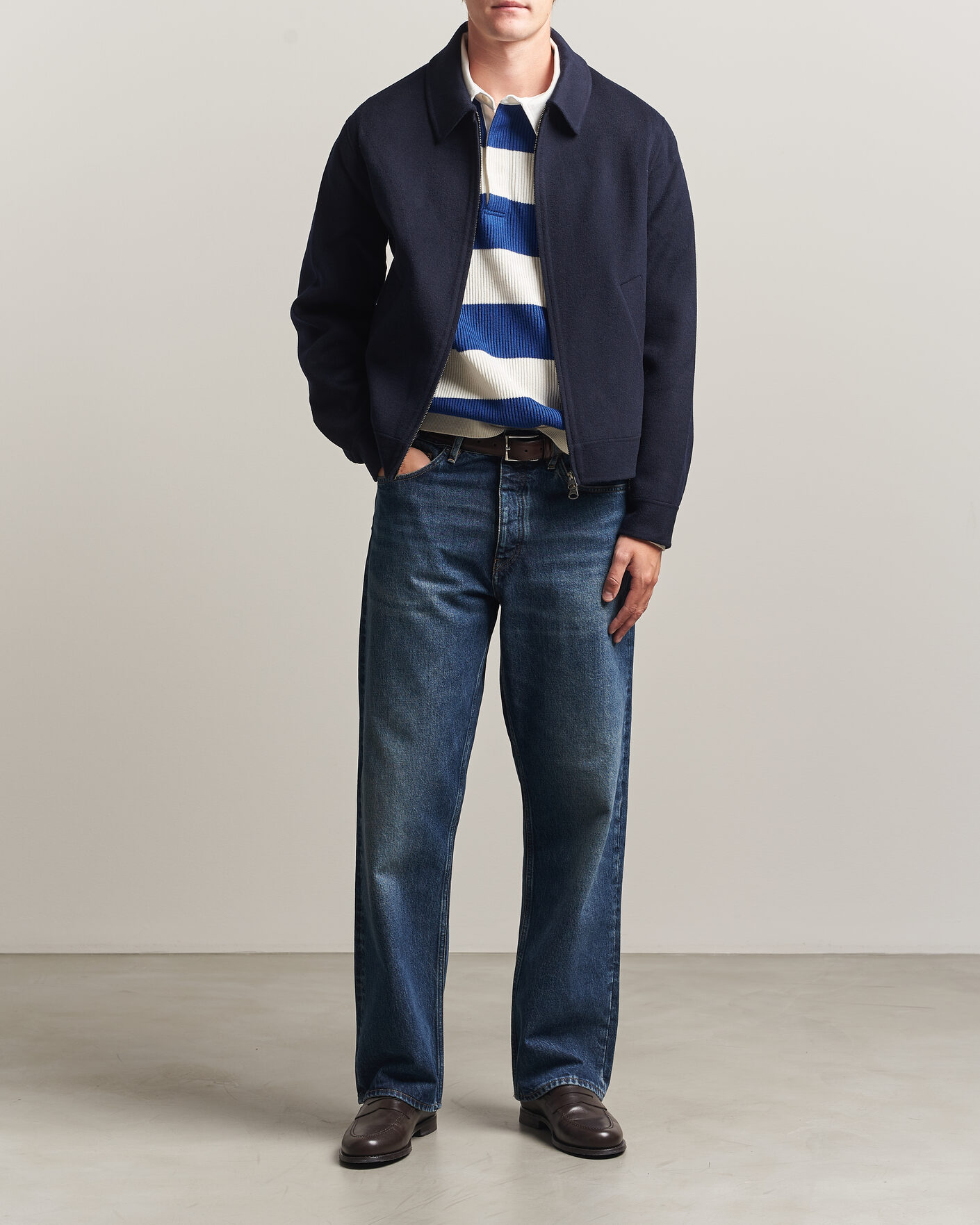 Herren | Jacken | Gant | Handstitched Wool/Cashmere Jacket Evening Blue