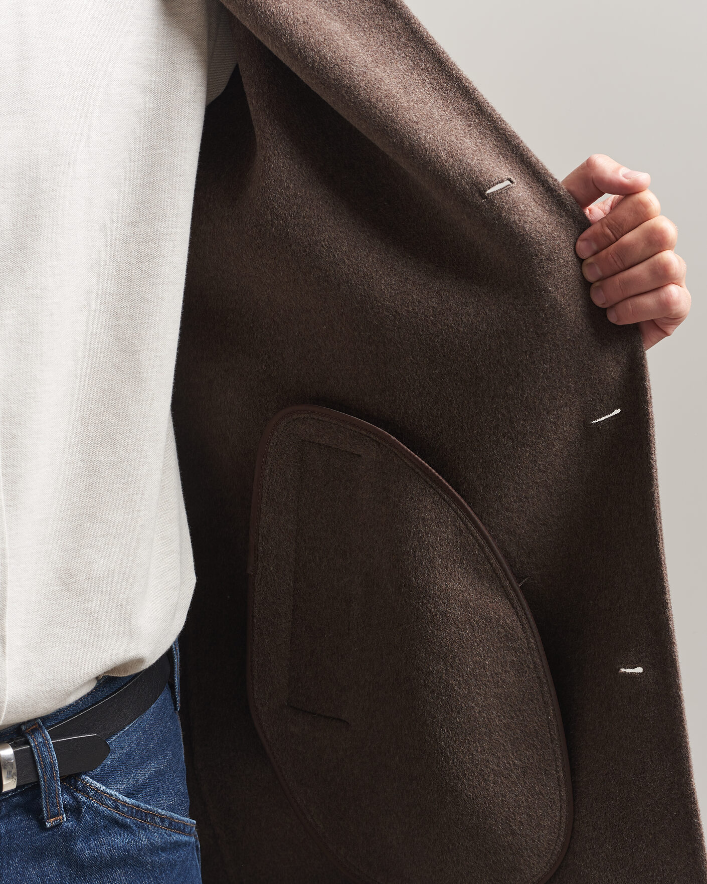 Herren | Jacken | Gant | Handstitched Wool/Cashmere Top Coat Shadow Brown