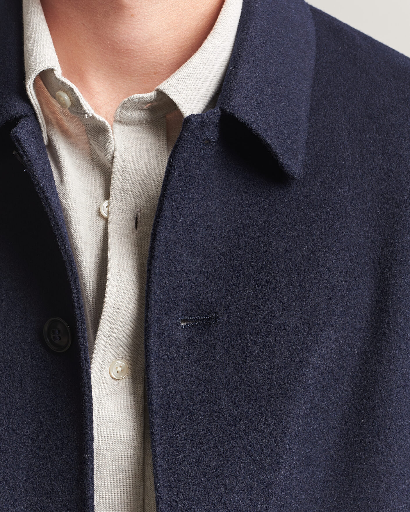 Herren | Jacken | Gant | Handstitched Wool/Cashmere Top Coat Evening Blue