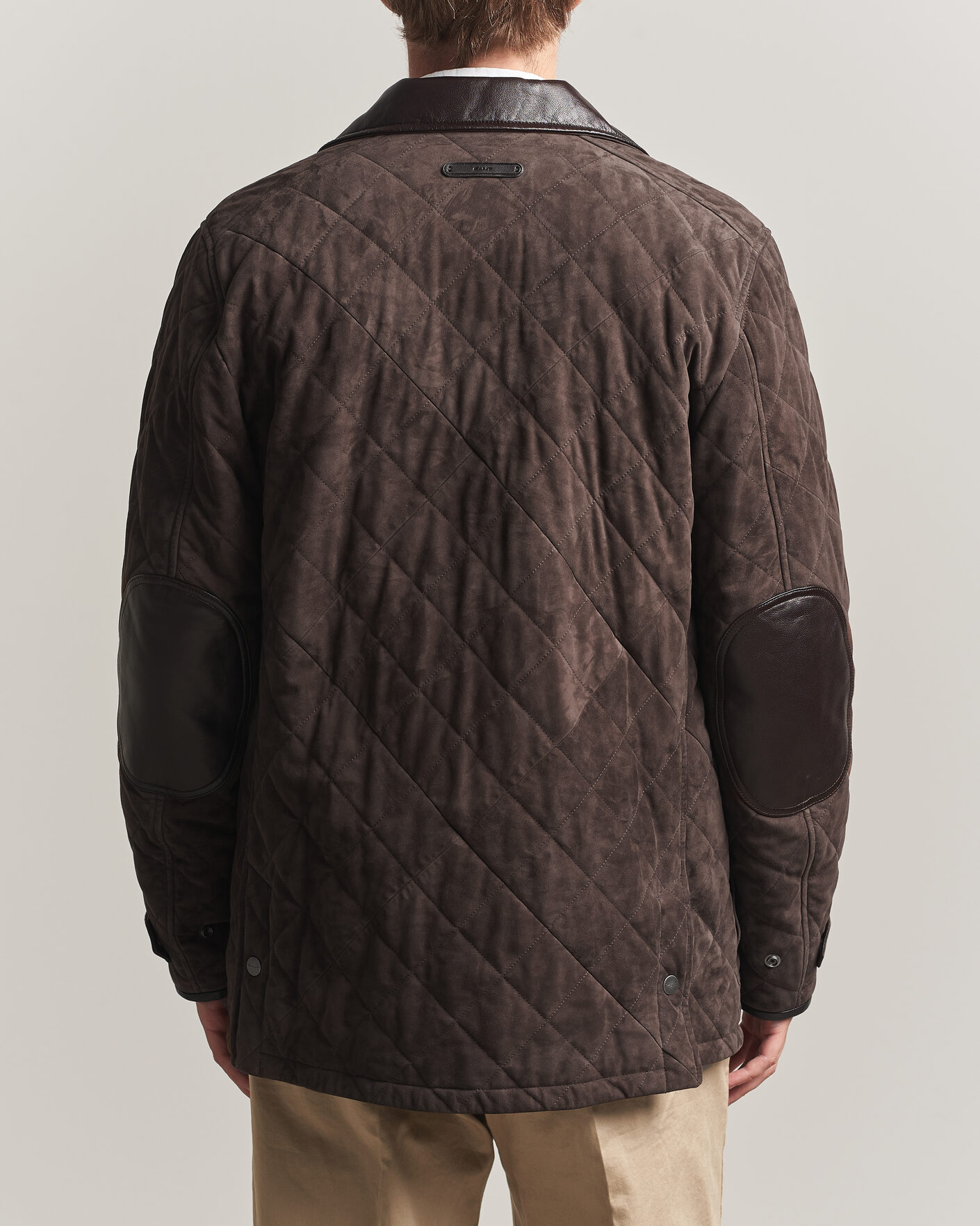 Herren | Jacken | Gant | Quilted Suede Jacket Black Brown