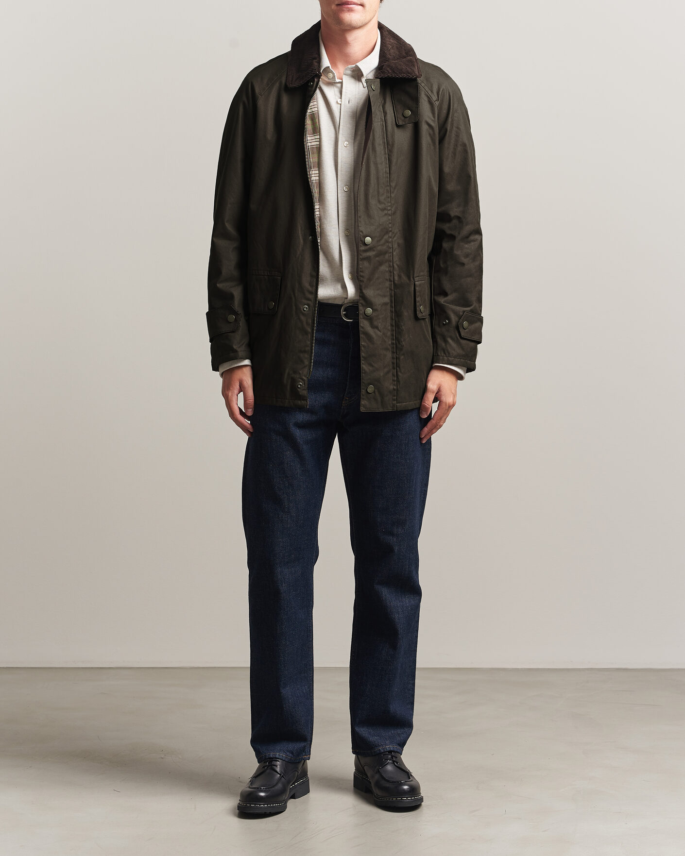 Herren | Jacken | Gant | Waxed Barn Jacket Black Brown