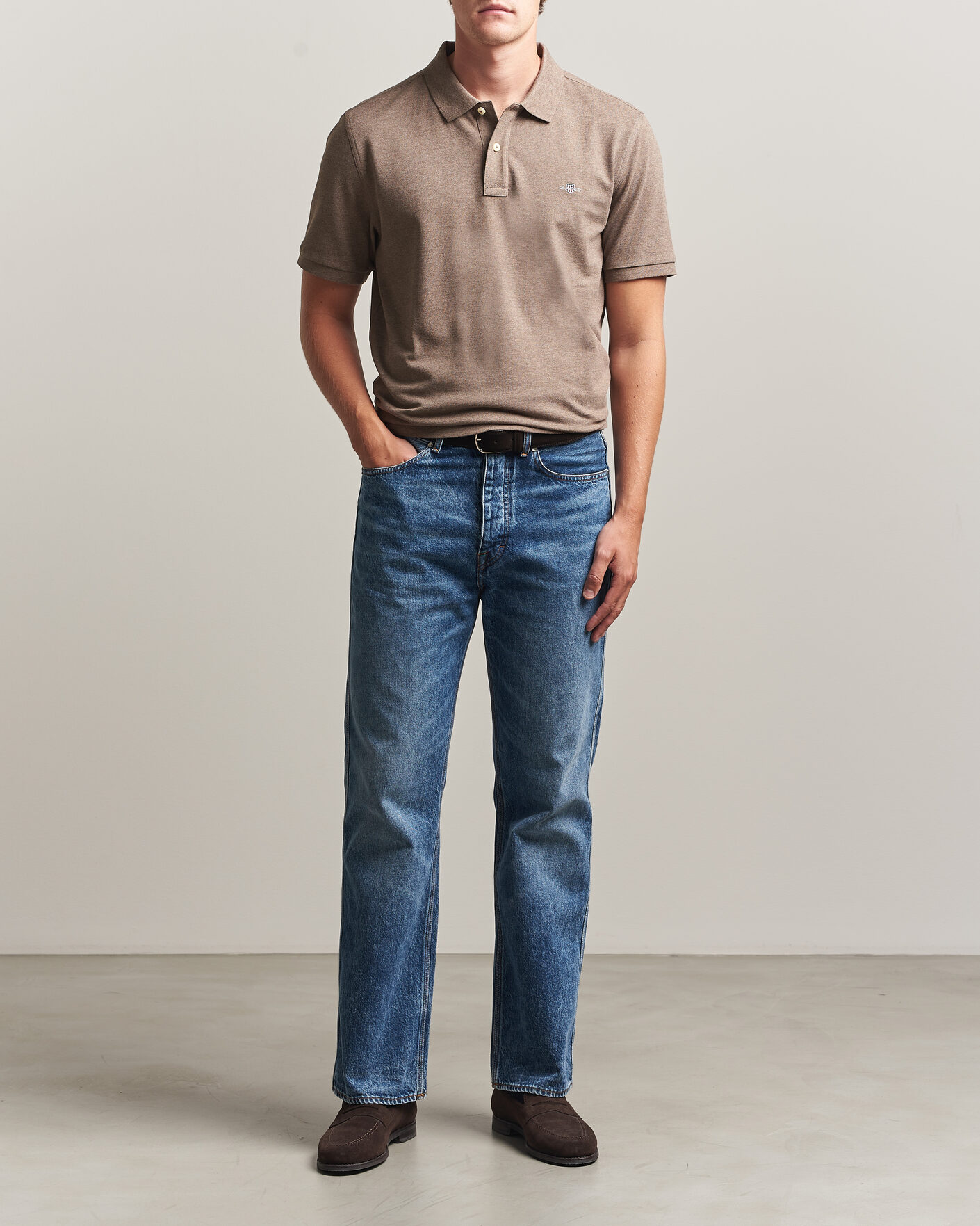 Herren | Poloshirts | Gant | The Original Polo Dark Hazelnut Melange