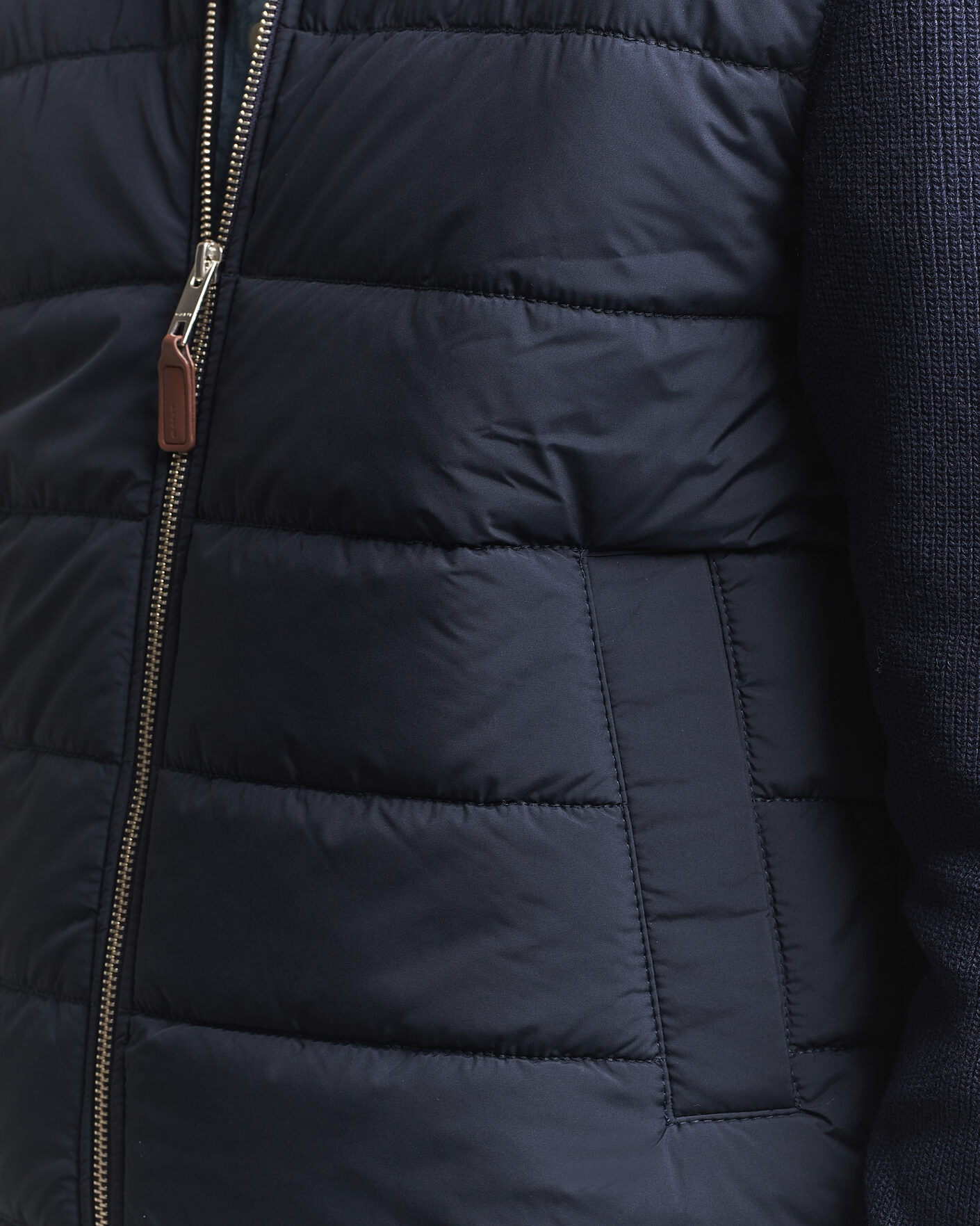 Herren | Pullover | Gant | Hybrid Full Zip Evening Blue