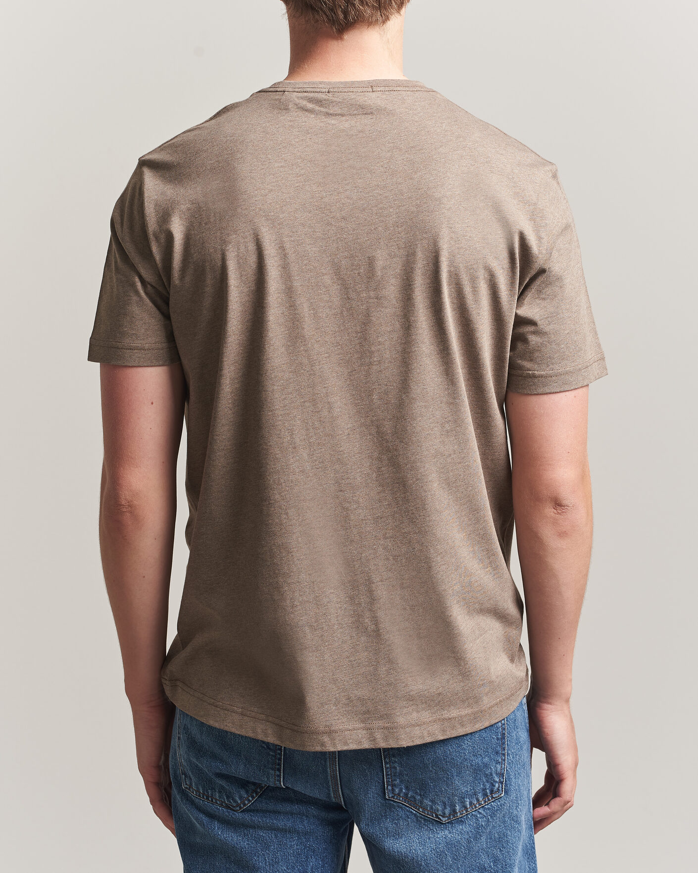 Herren | T-Shirts | Gant | The Original T-Shirt Dark Hazelnut Melange