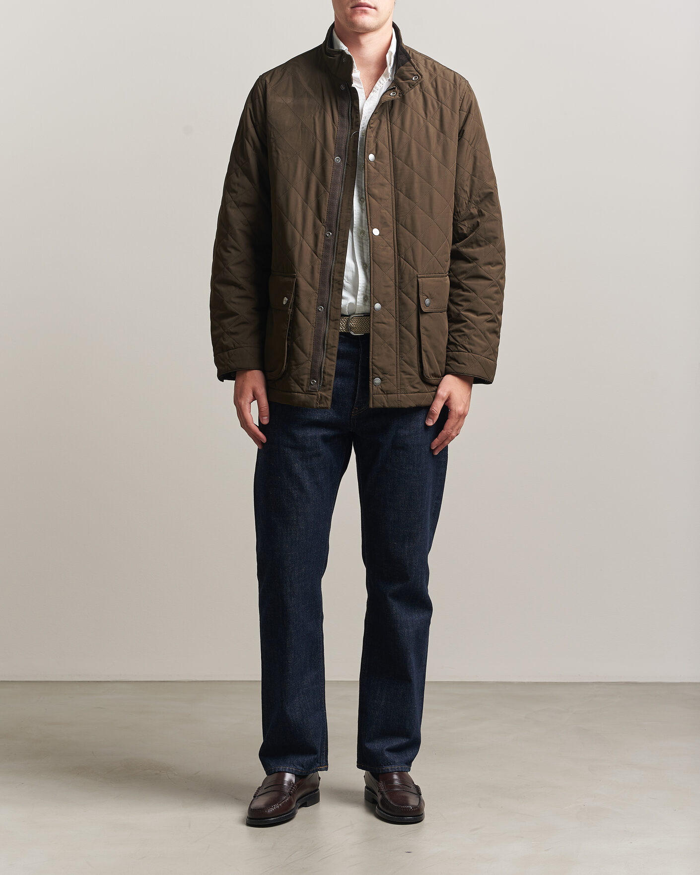 Herren | Jacken | Gant | Classic Quilted Mid Jacket Black Brown