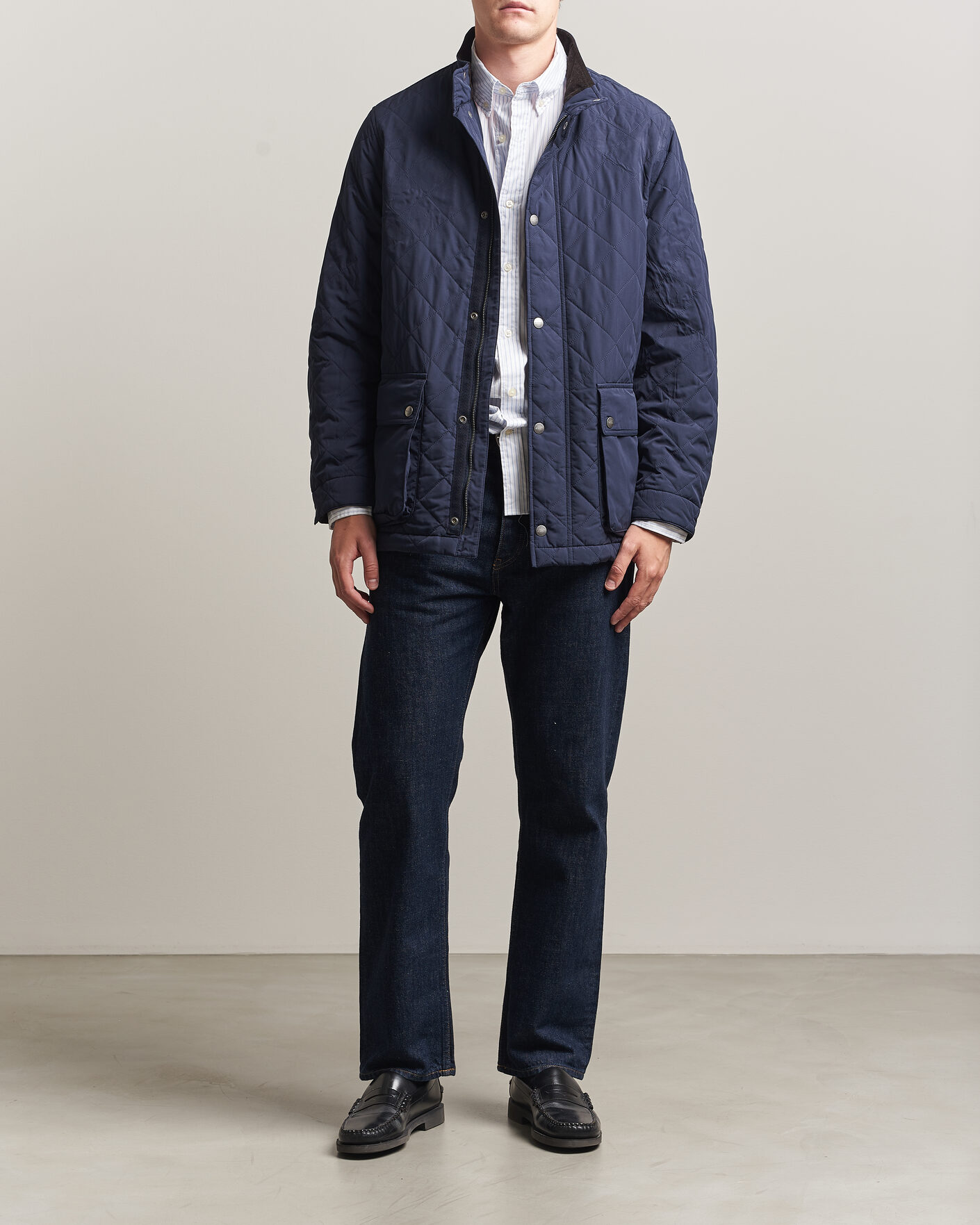 Herren | Jacken | Gant | Classic Quilted Mid Jacket Evening Blue
