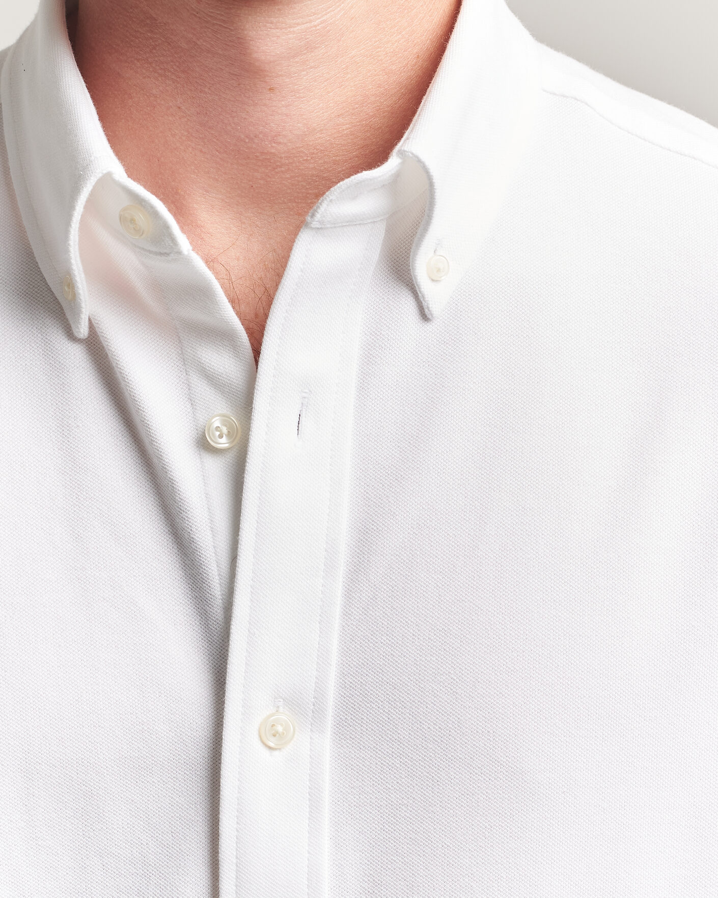 Herren | Hemden | Gant | Regular Fit Jersey Pique Shirt White