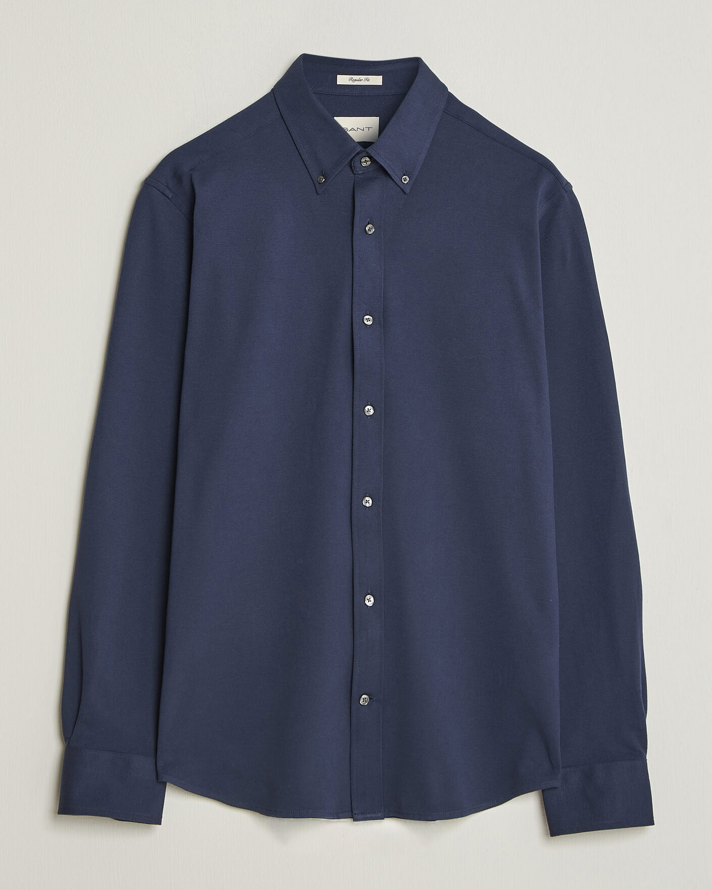 Herren | Hemden | Gant | Regular Fit Jersey Pique Shirt Marine