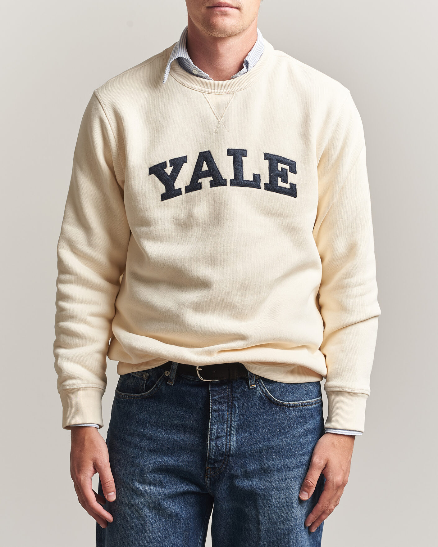 Herren | Pullover | Gant | YALE Crew Neck Sweatshirt Cream
