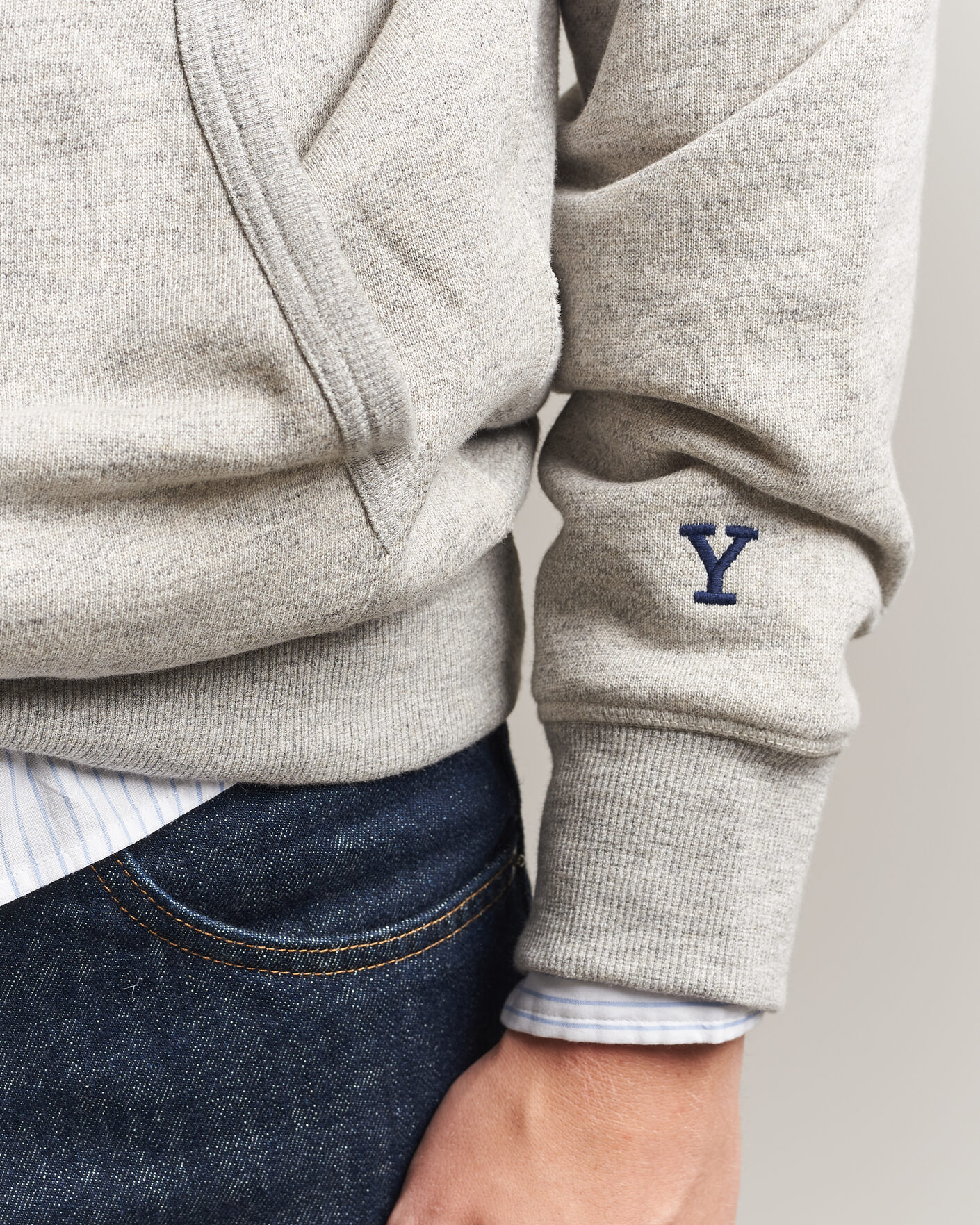 Herren | Pullover | Gant | YALE Hoodie Grey Melange