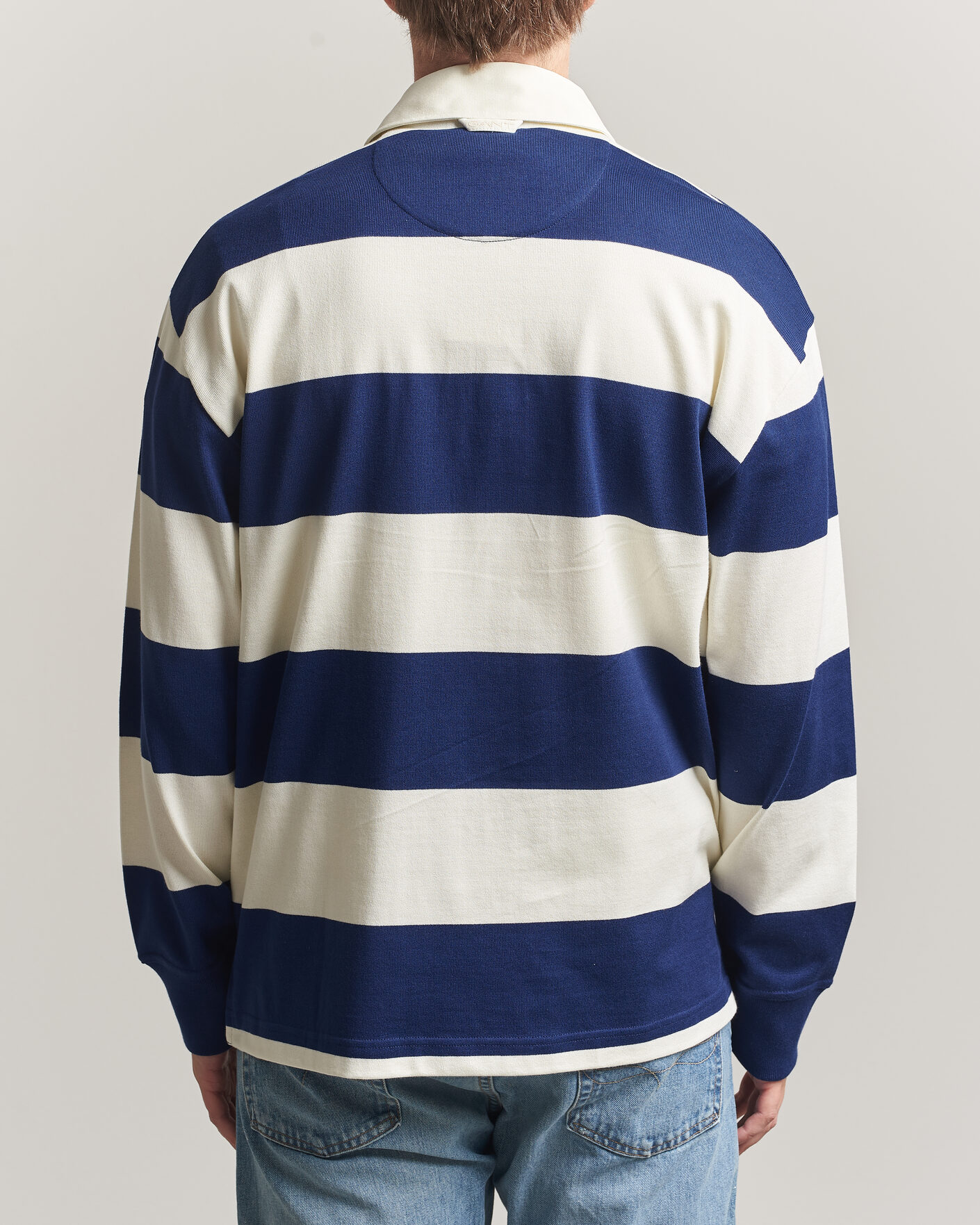 Herren | Pullover | Gant | YALE Striped Heavy Rugger Rich Navy