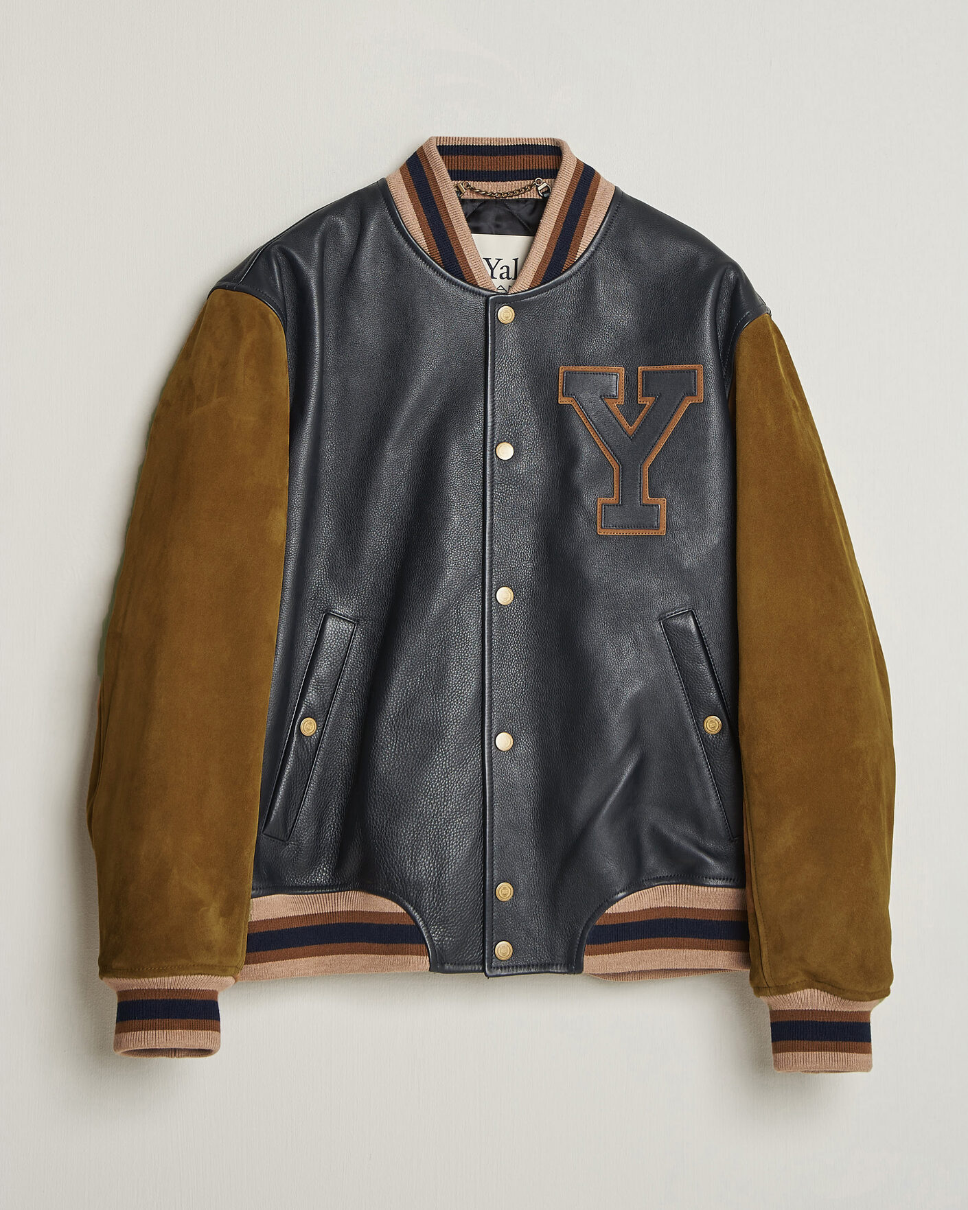 Herren | Jacken | Gant | YALE Suede/Leather Varsity Jacket Navy