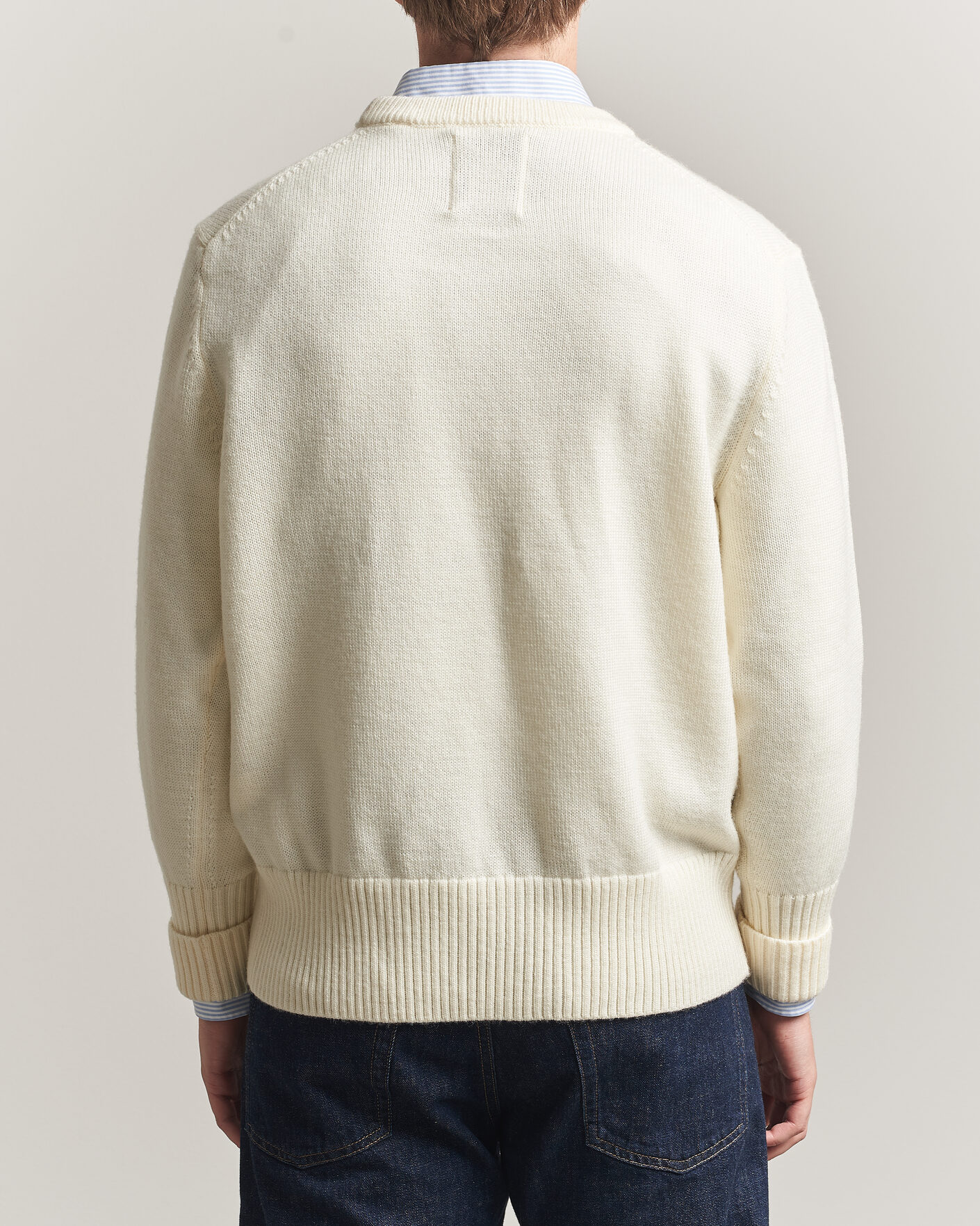 Herren | Pullover | Gant | YALE Merino Crew Neck Cream