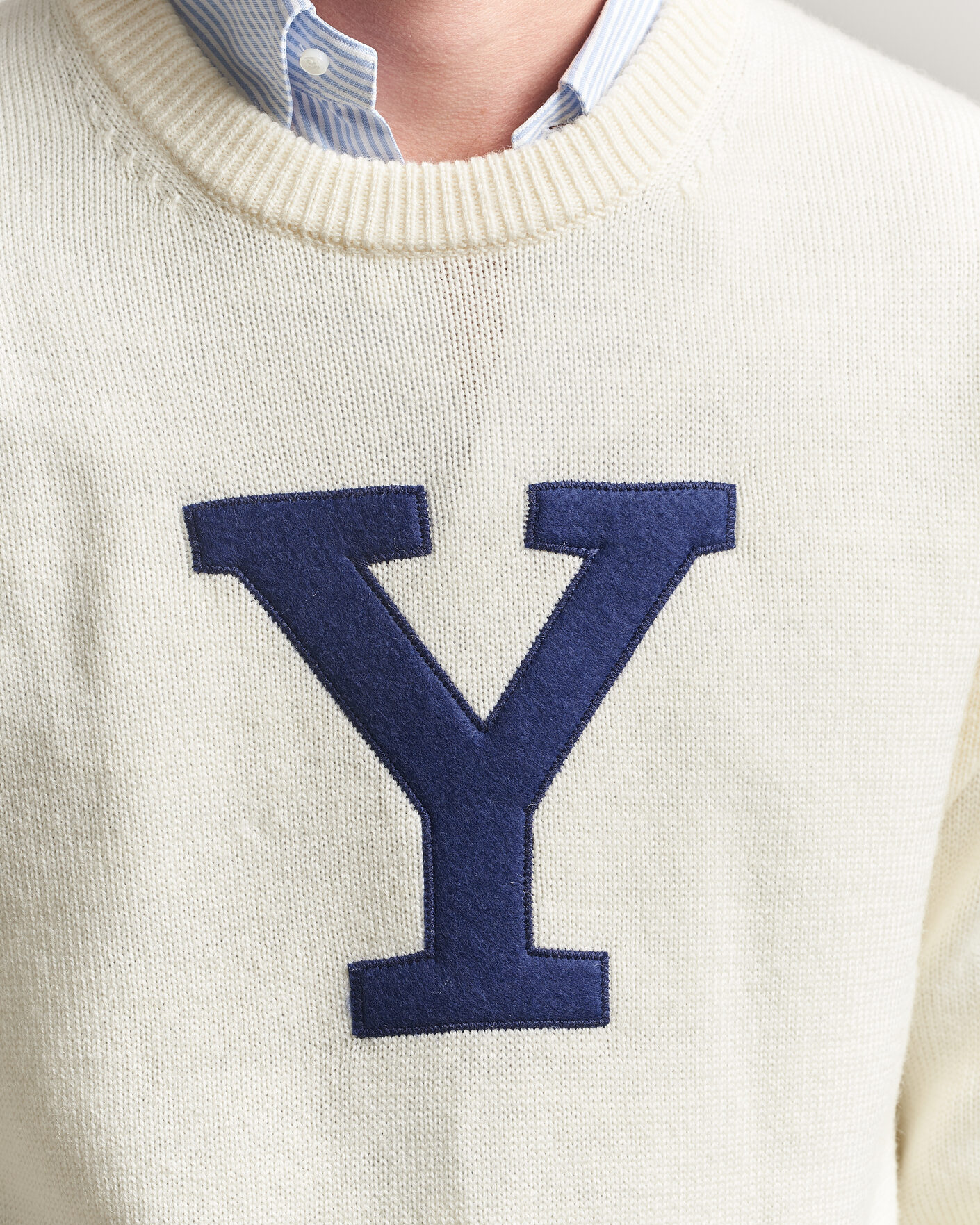 Herren | Pullover | Gant | YALE Merino Crew Neck Cream