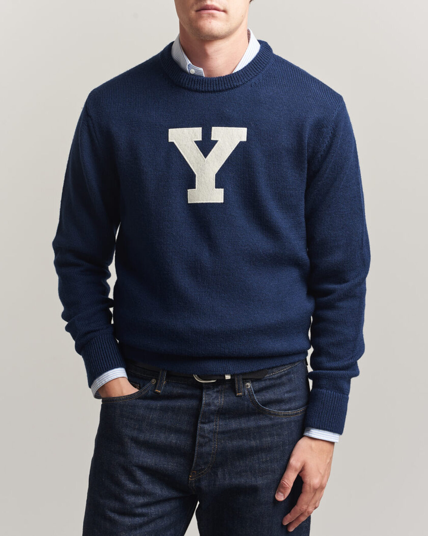 Herren | Pullover | Gant | YALE Merino Crew Neck Marine