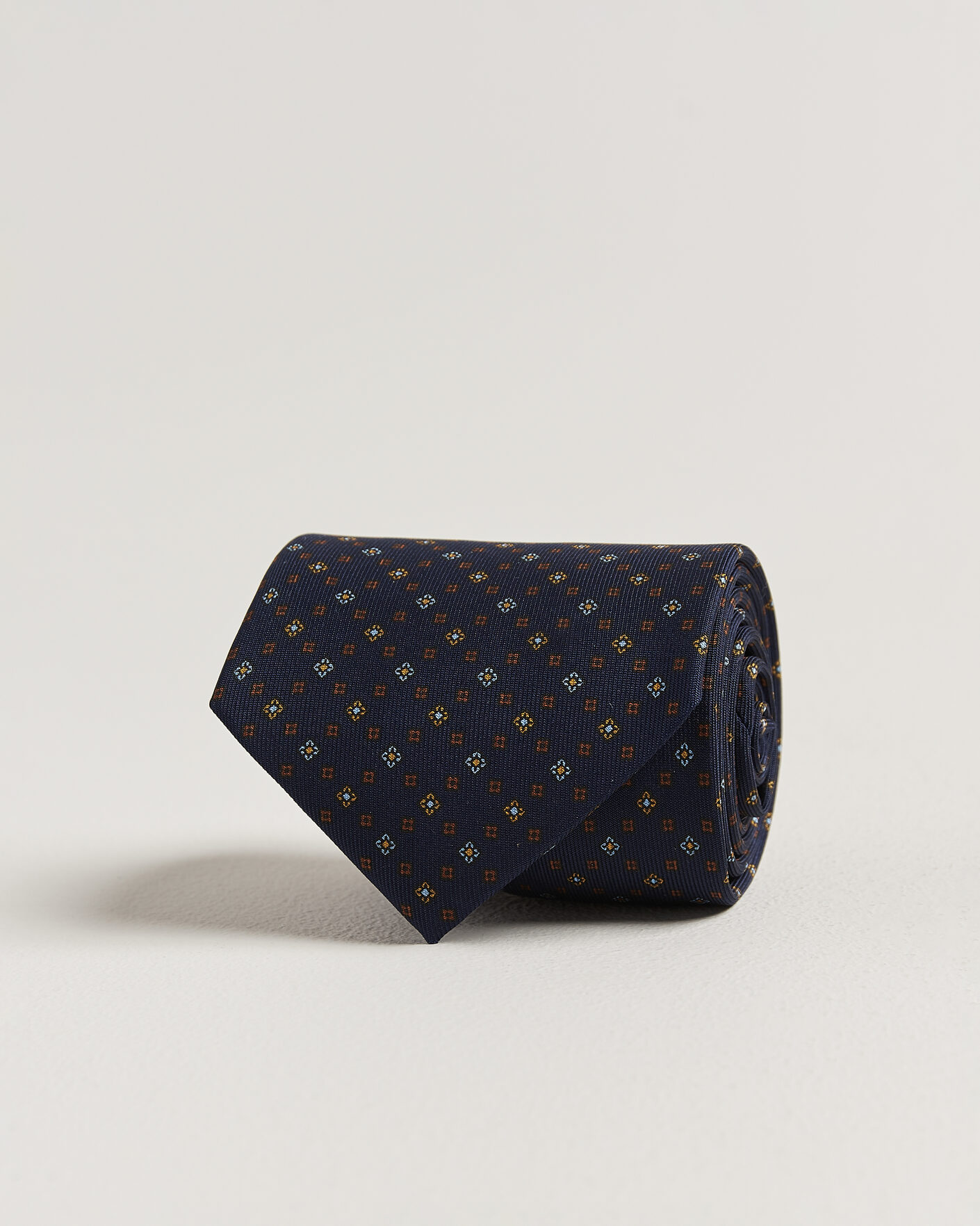 Herren | Neu im Onlineshop | E. Marinella | 3-Fold Printed Silk Tie Navy