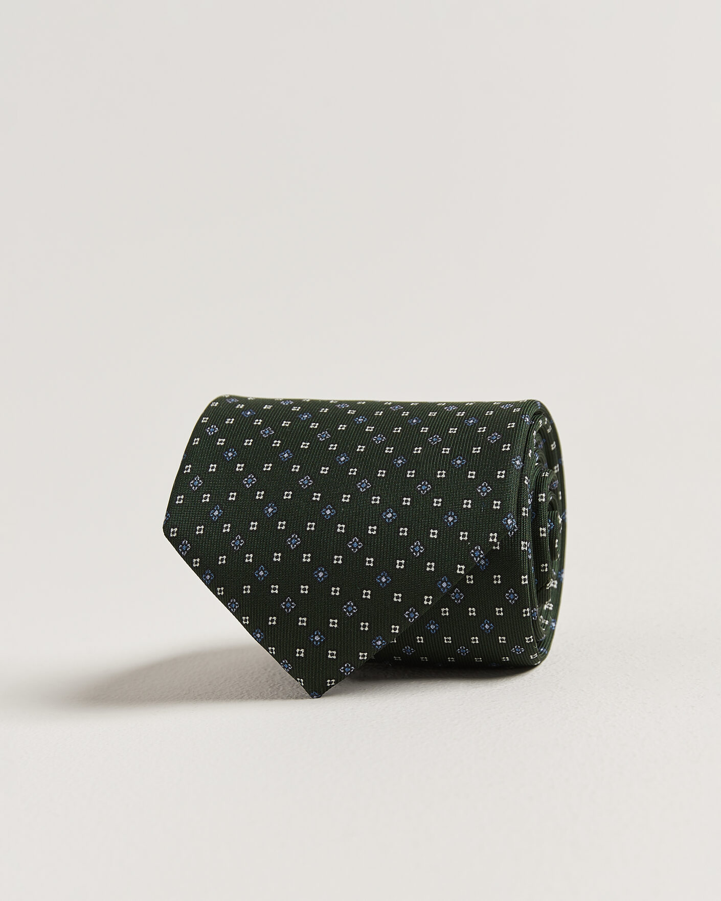 Herren | Krawatten | E. Marinella | 3-Fold Printed Silk Tie Dark Green