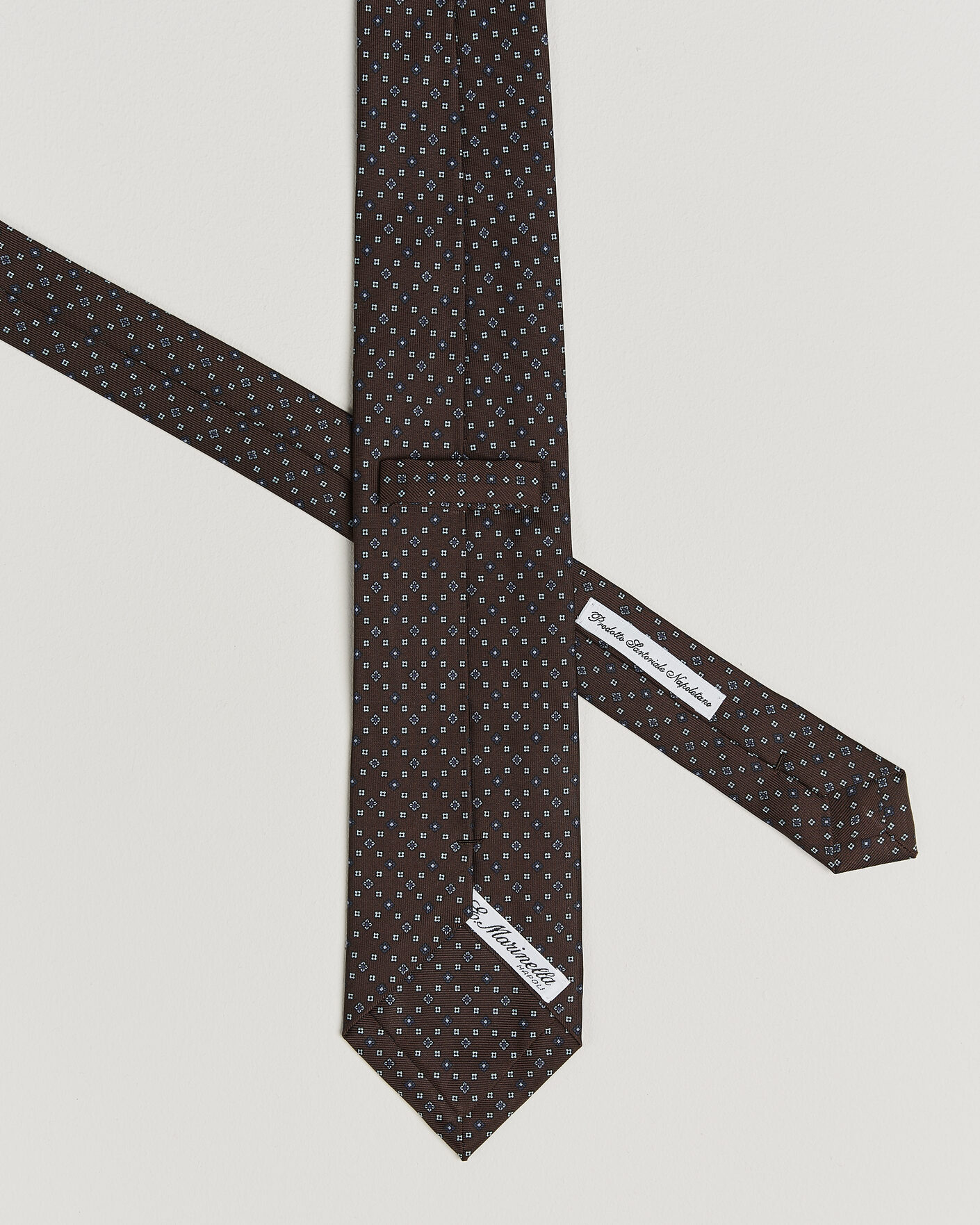 Herren | Krawatten | E. Marinella | 3-Fold Printed Silk Tie Brown