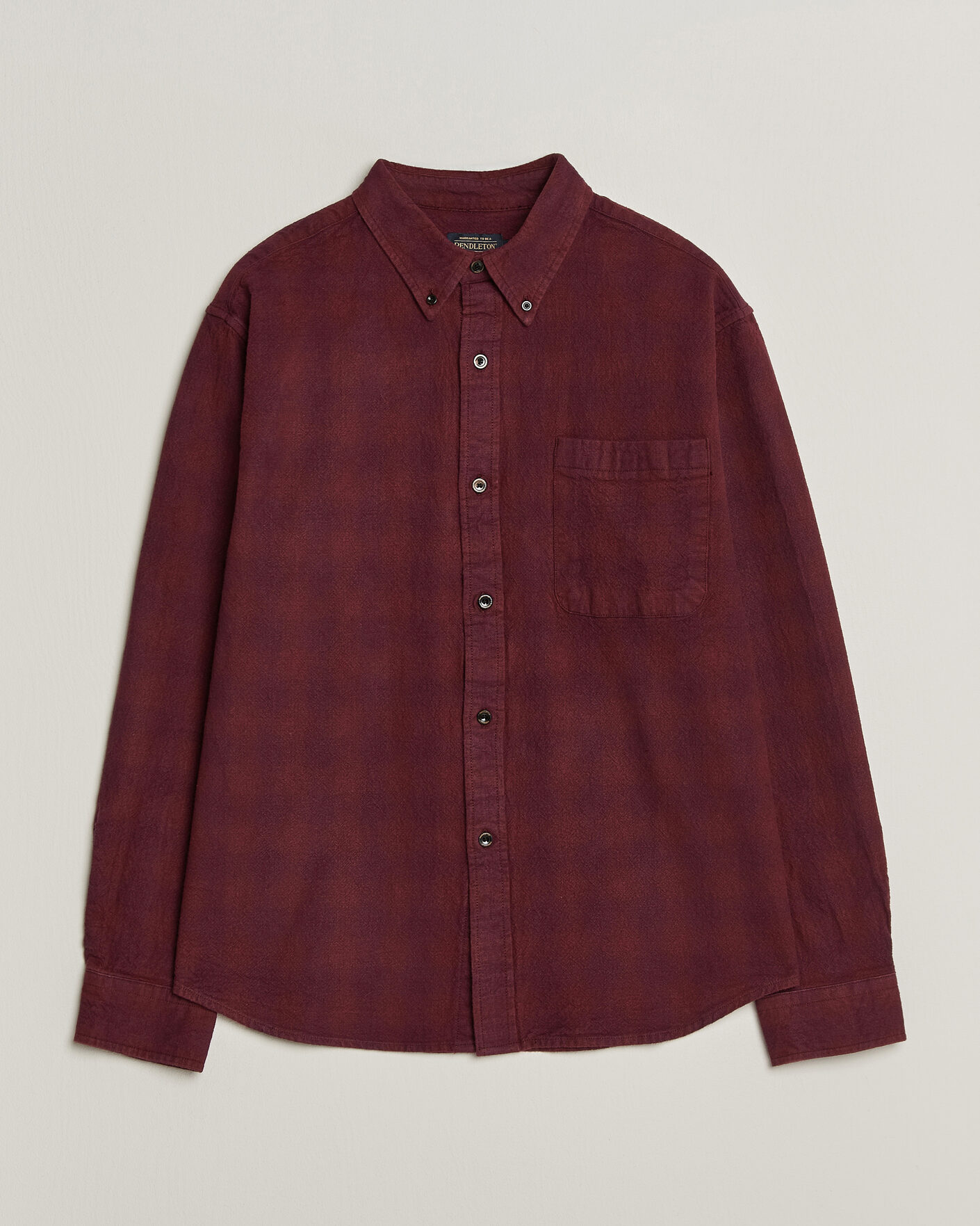 Herren | Hemden | Pendleton | Flannel Button Down Shirt Maroon Plaid