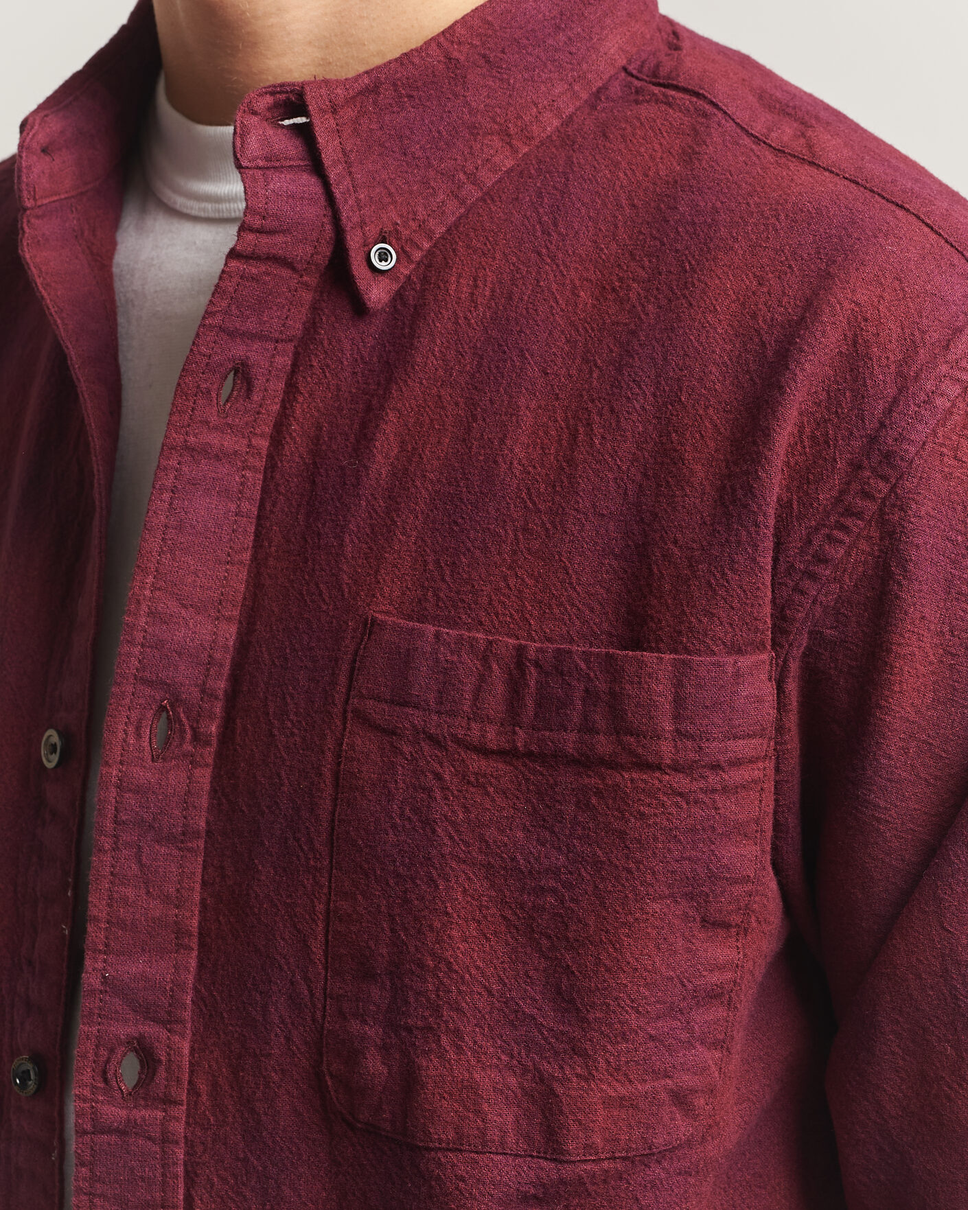 Herren | Hemden | Pendleton | Flannel Button Down Shirt Maroon Plaid