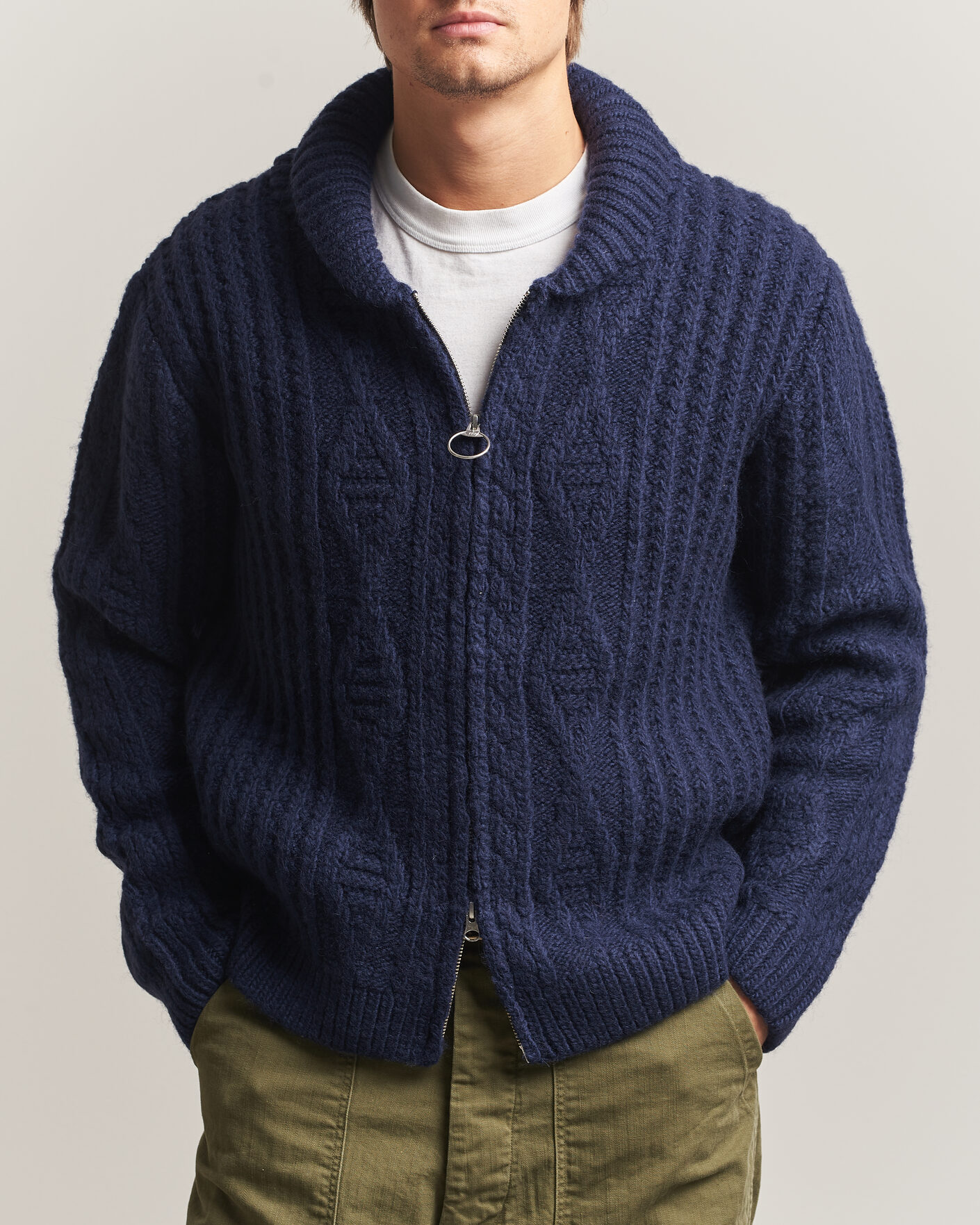 Herren | Pullover | Pendleton | Hoop Zip Cardigan Navy