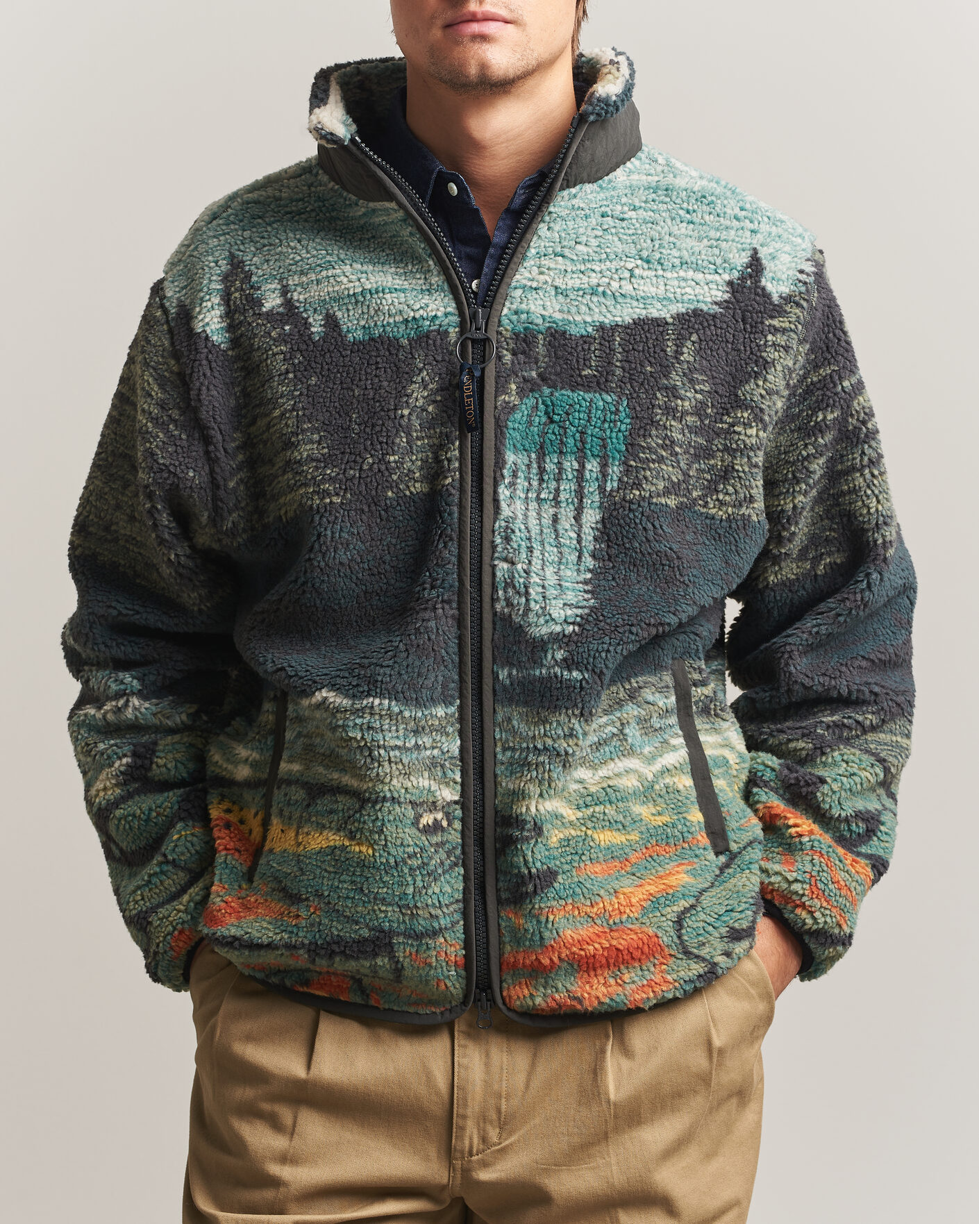 Herren | Pullover | Pendleton | Jacquard Sherpa Fleece Salmon Falls