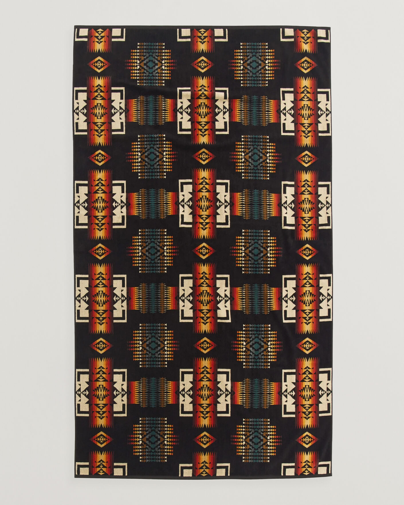 Herren | Textilien | Pendleton | Oversized Jacquard Spa Towel Black