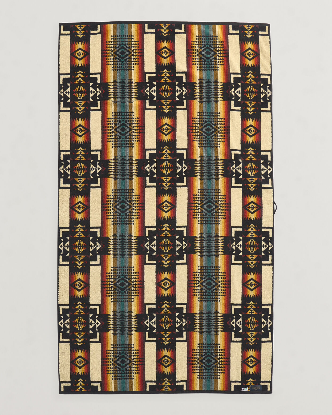 Herren | Textilien | Pendleton | Oversized Jacquard Spa Towel Black