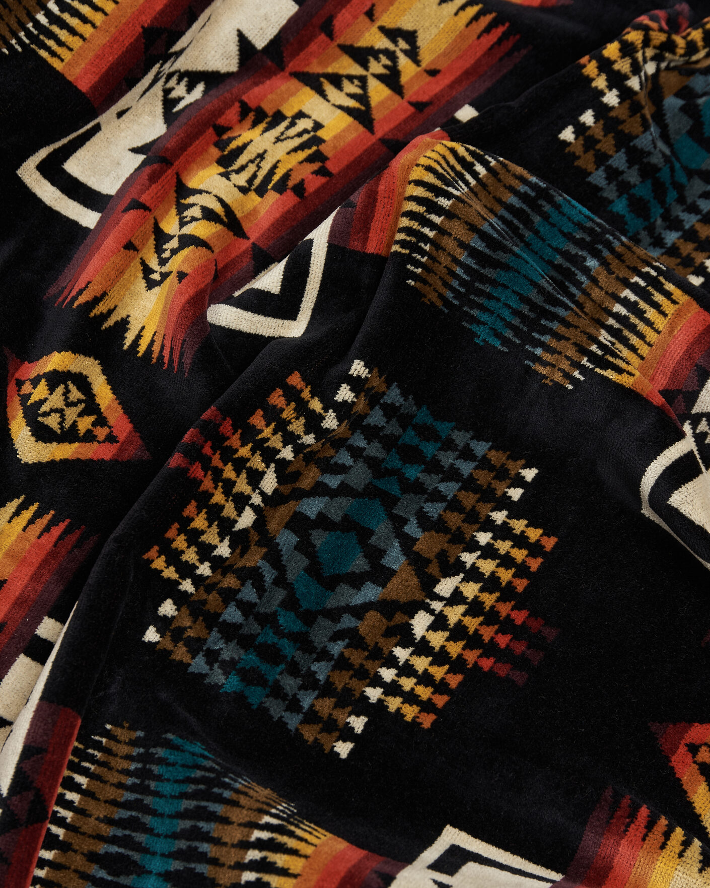 Herren | Textilien | Pendleton | Oversized Jacquard Spa Towel Black